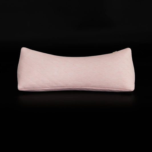 Buckwheat Neck Support Pillow Cervical Neck Cylinder Bolster Pillow Neck Pain Relief Breathable Comfortable for Back and Side Sleepers Round Pillows for Lunch Break Pink, 6x15 Inch