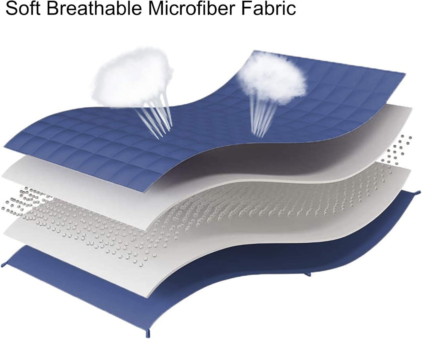 L'AGRATY Weighted Blanket - 40"x60" 7lbs Cooling Breathable Heavy Blanket Microfiber Material with Glass Beads Small Blanket All-season Summer Fall Winter Soft Thick Comfort Blanket