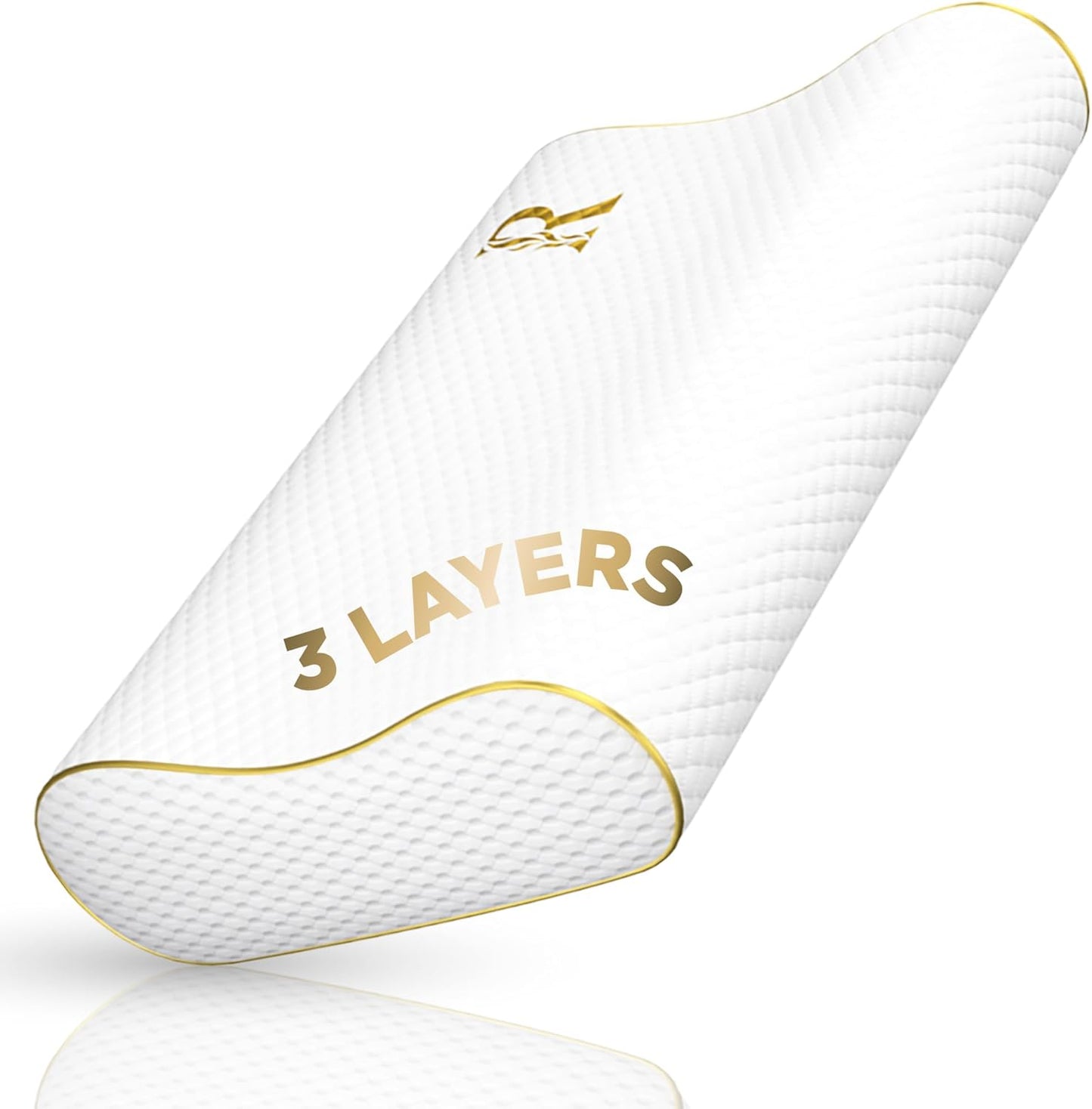 Royal Therapy King Memory Foam Pillow – Ergonomic Cervical Pillow for Neck and Shoulder Pain – Medium Firm Contour Pillow for Side, Back, and Stomach Sleepers – CertiPUR-US Certified