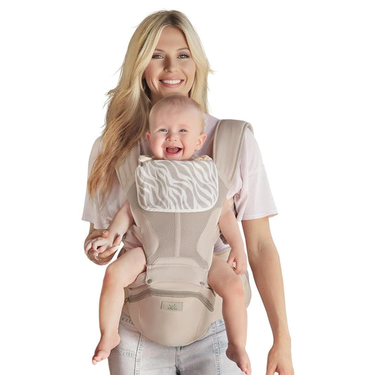MOMTORY Carryall™ Pro Baby Carrier, Safety-Certified 6-in-1 Baby Carrier Newborn to Toddler, Detachable Baby Holder Carrier with Hip Seat, Ergonomic Cozy Baby Body Carrier for 7-50lbs, Khaki