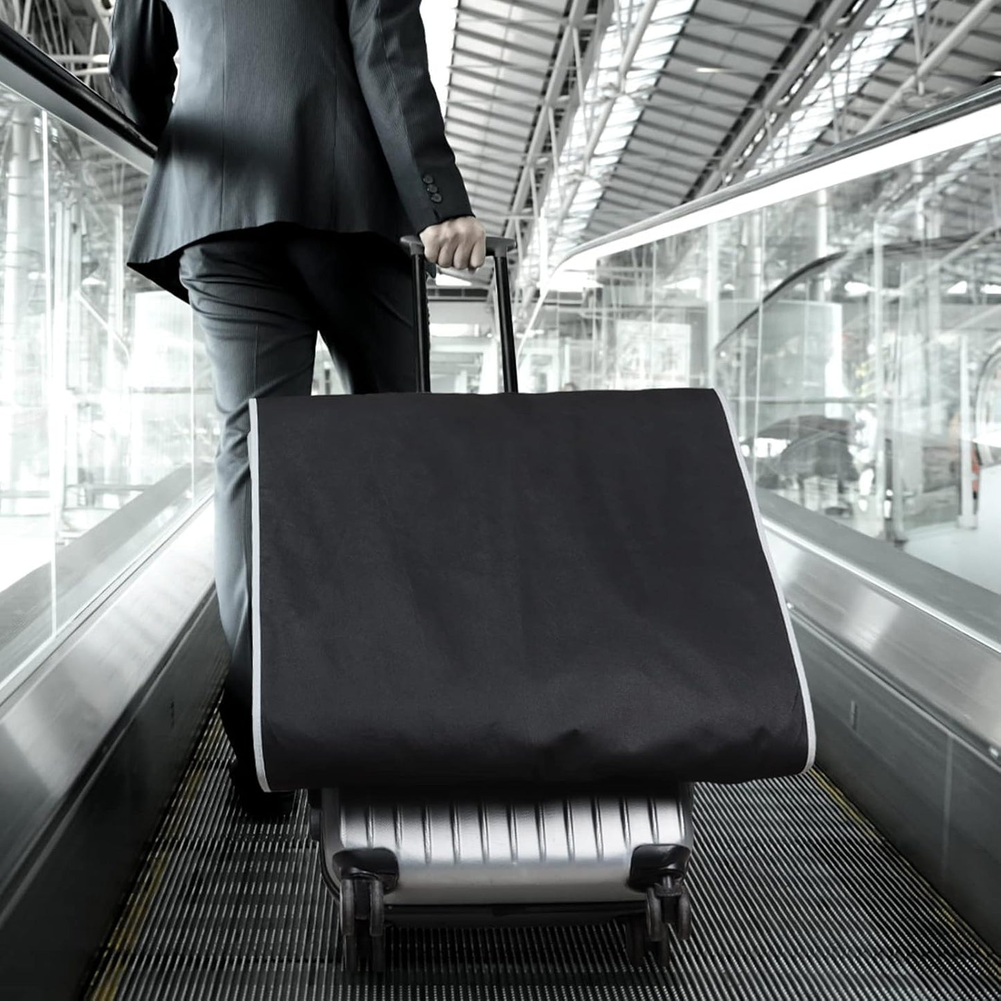 Zilink Long Garment Bags for Dresses Coat Bags for Travel and Storage 60 inches Gusseted Suit Cover Protector for with 2 Large Mesh Pockets and 2 Carry Handles for Suit Coat, Dress, Tuxedos Set of 2