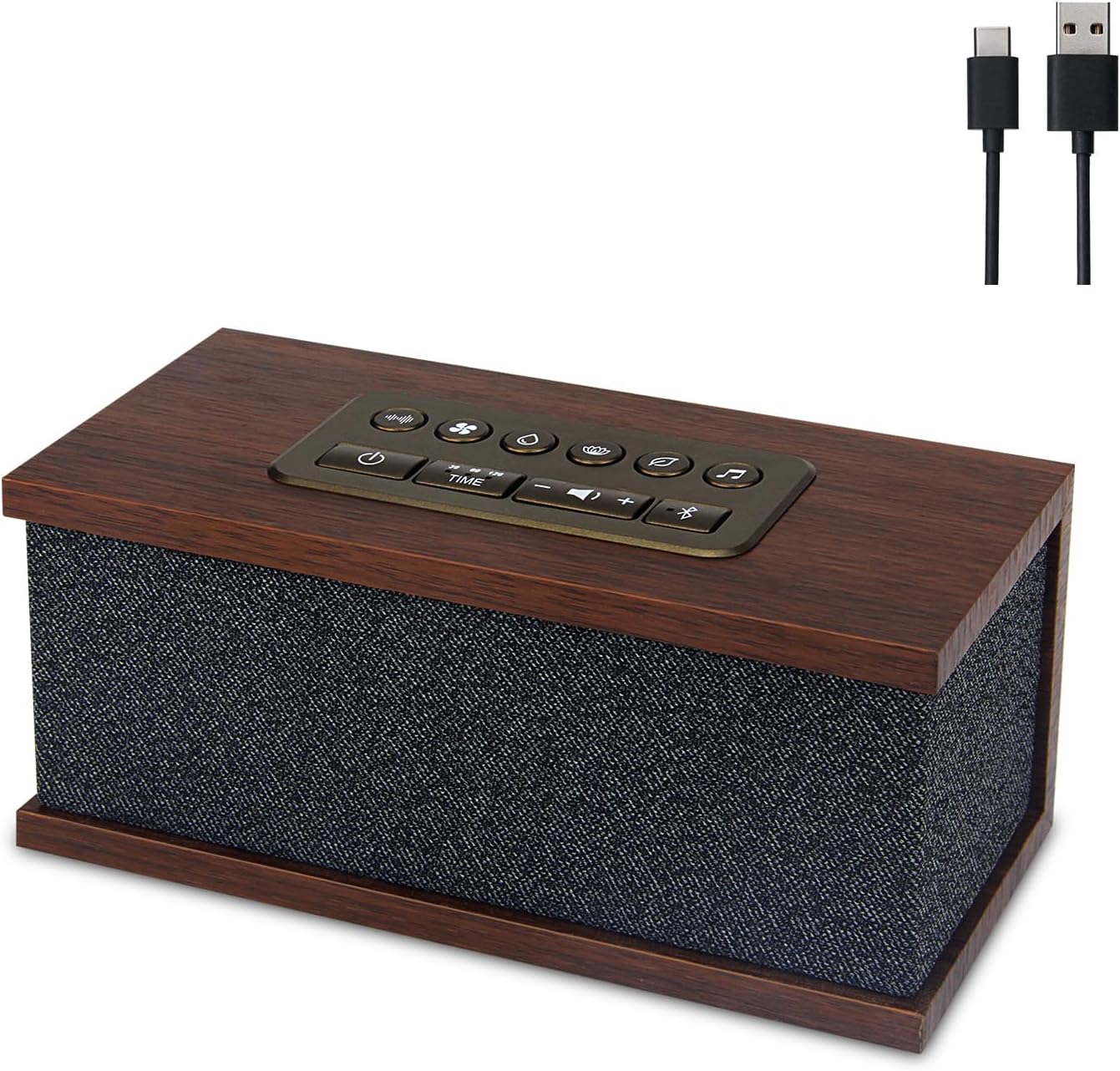 Sound Machine White Noise Machine with 70 Natural Soothing Sounds Sleeping Timer Memory Function 30 Volume Levels Brown Noise Sleep Sounds Machine Powered by USB for Baby Kids Adults,Black