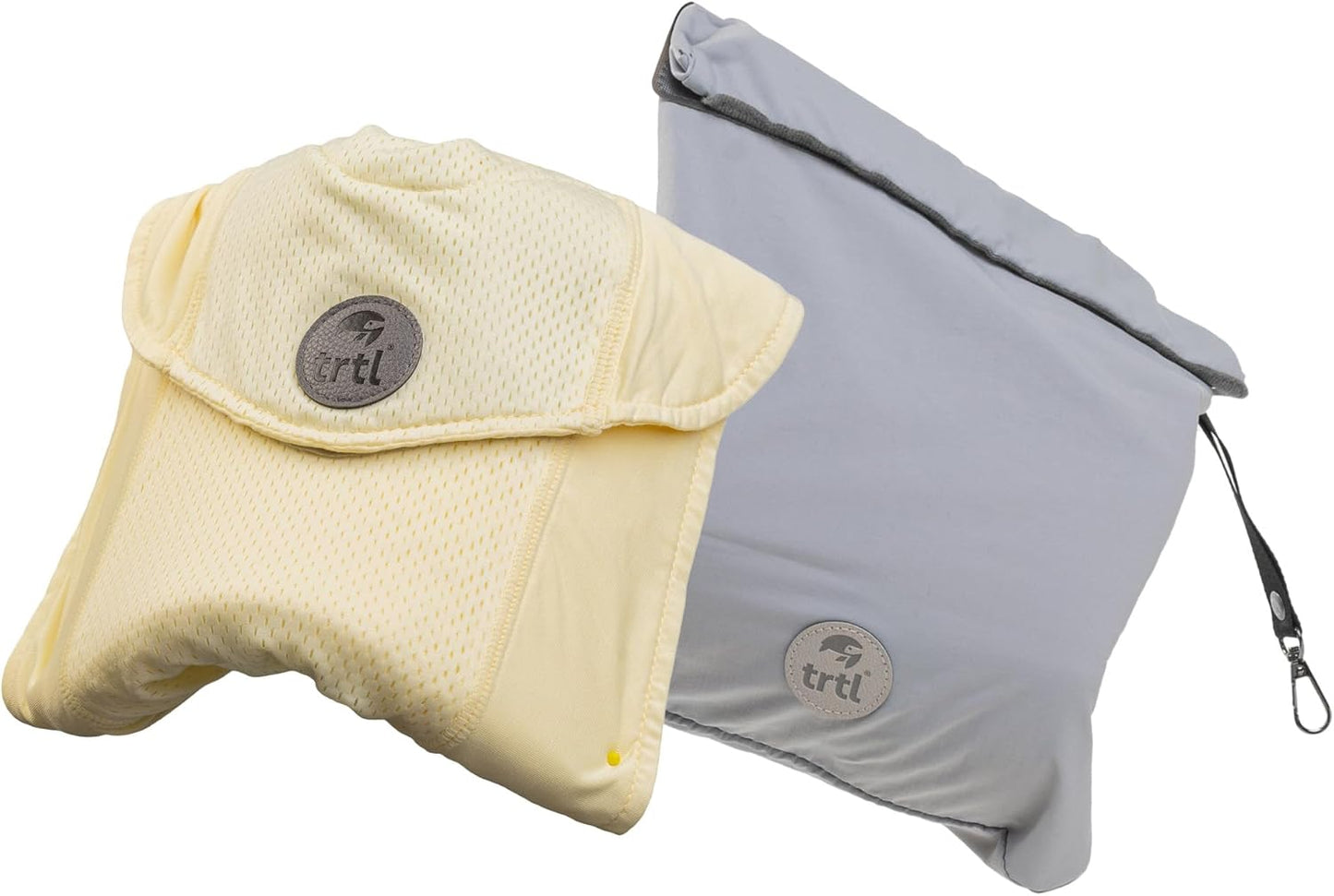 trtl Travel Pillow Cool for Neck Support - Cooling Plane Neck Pillow - with Breathable Fabric - Lightweight and Easy to Carry - Sorbet Yellow