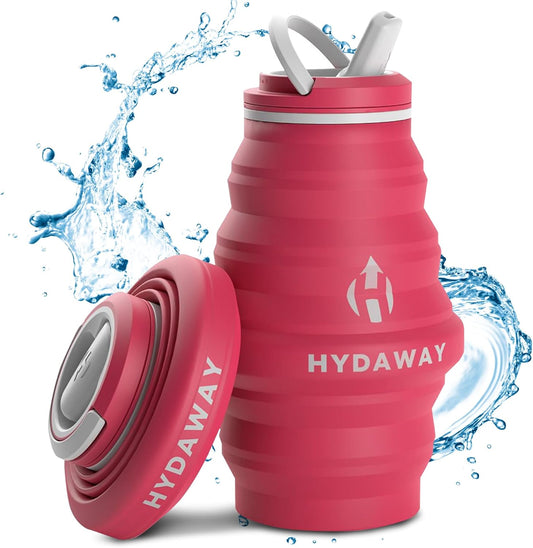 HYDAWAY 17oz Collapsible Water Bottle - BPA-Free, Leakproof, Lightweight, and Space-Saving - Perfect for Travel, Hiking, and Everyday Hydration