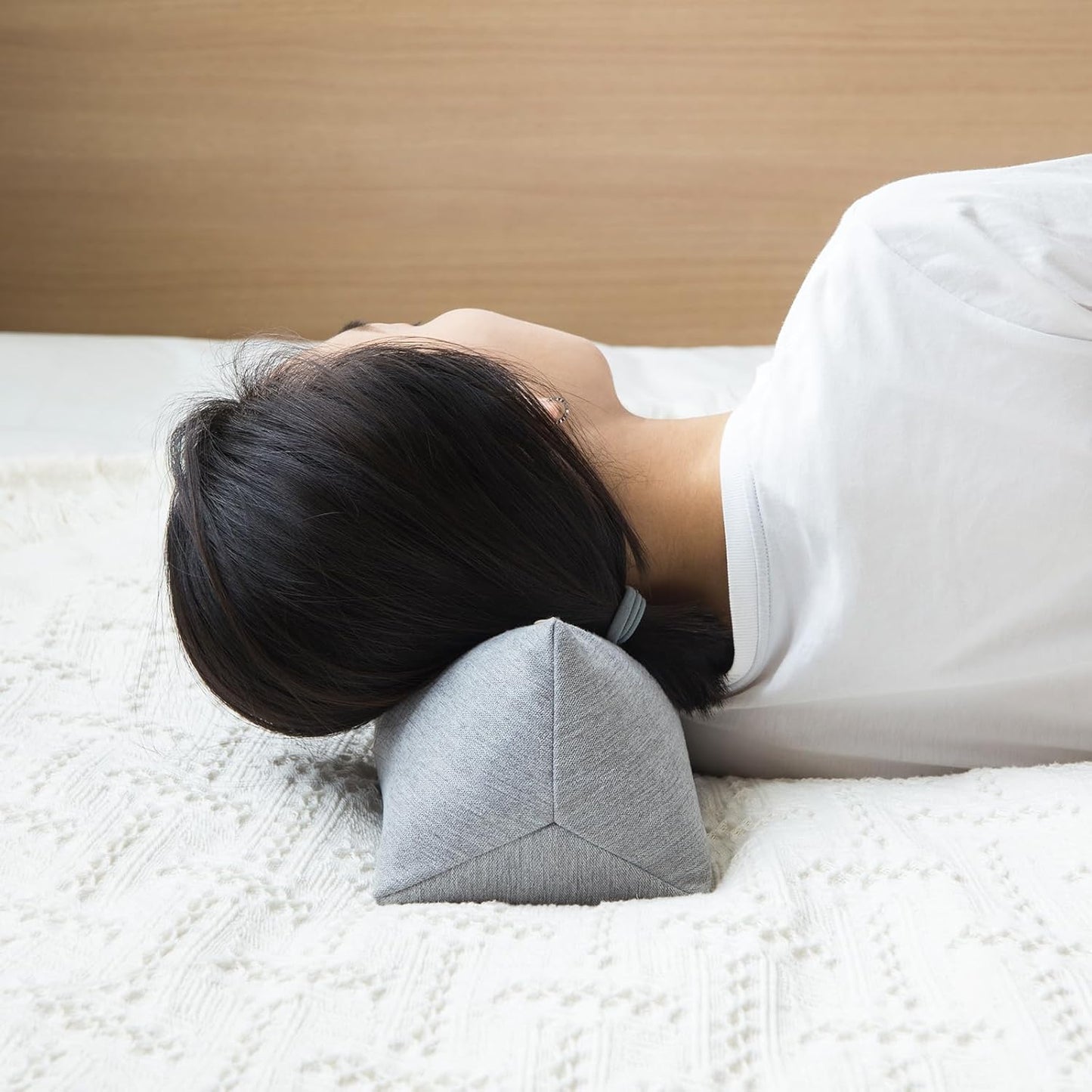 Buckwheat Neck Support Pillow Cervical Neck Cylinder Bolster Pillow,Buckwheat Hulls Adjustable Roll Pillow,Neck Pain Relief for Back and Side Sleepers Round Pillows for Lunch Break Grey, 6*15 inch