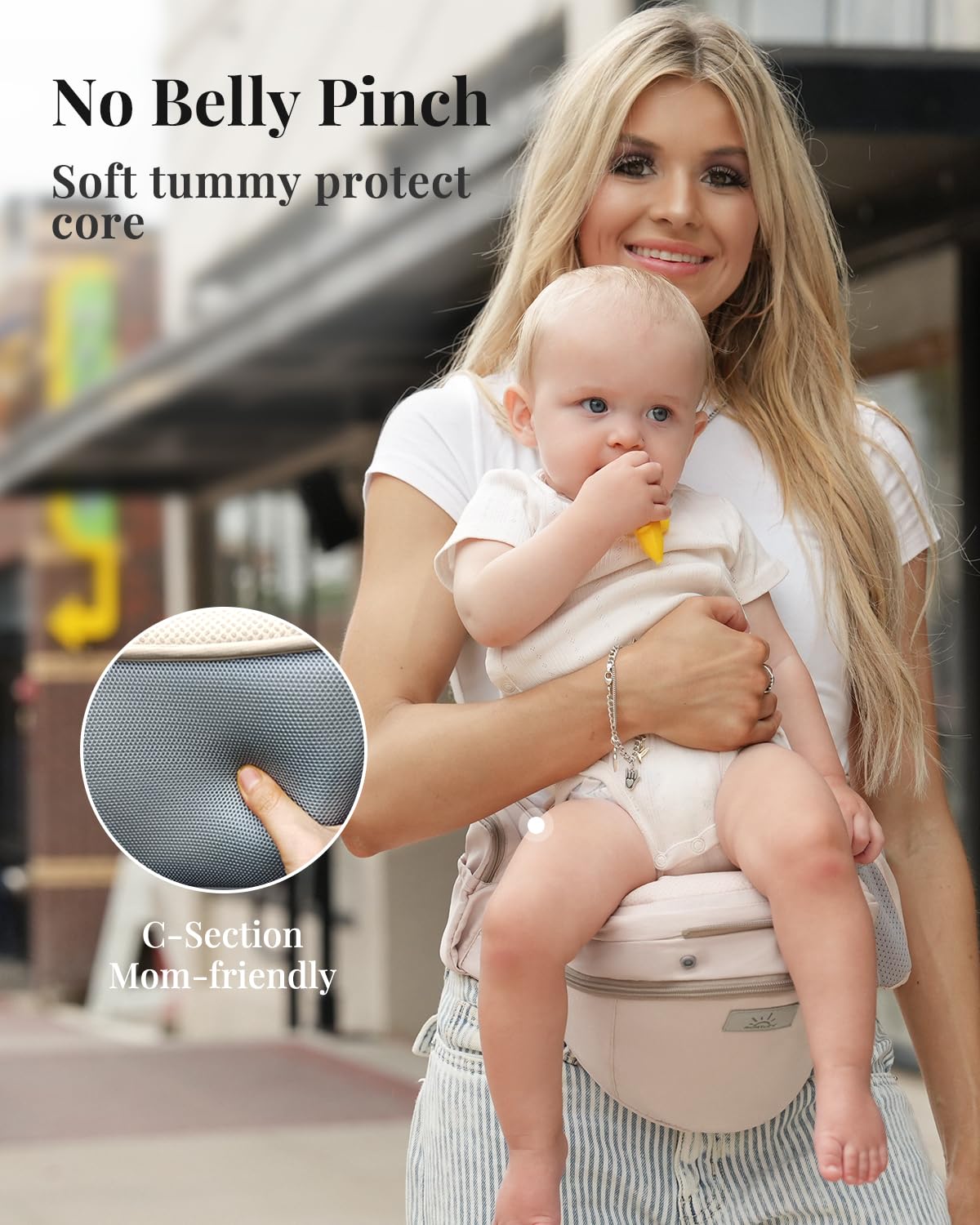 MOMTORY Carryall™ Pro Baby Carrier, Safety-Certified 6-in-1 Ultra Storage Baby Carrier Newborn to Toddler, Front & Back Baby Holder Carrier with Hip Seat, Soft Pink