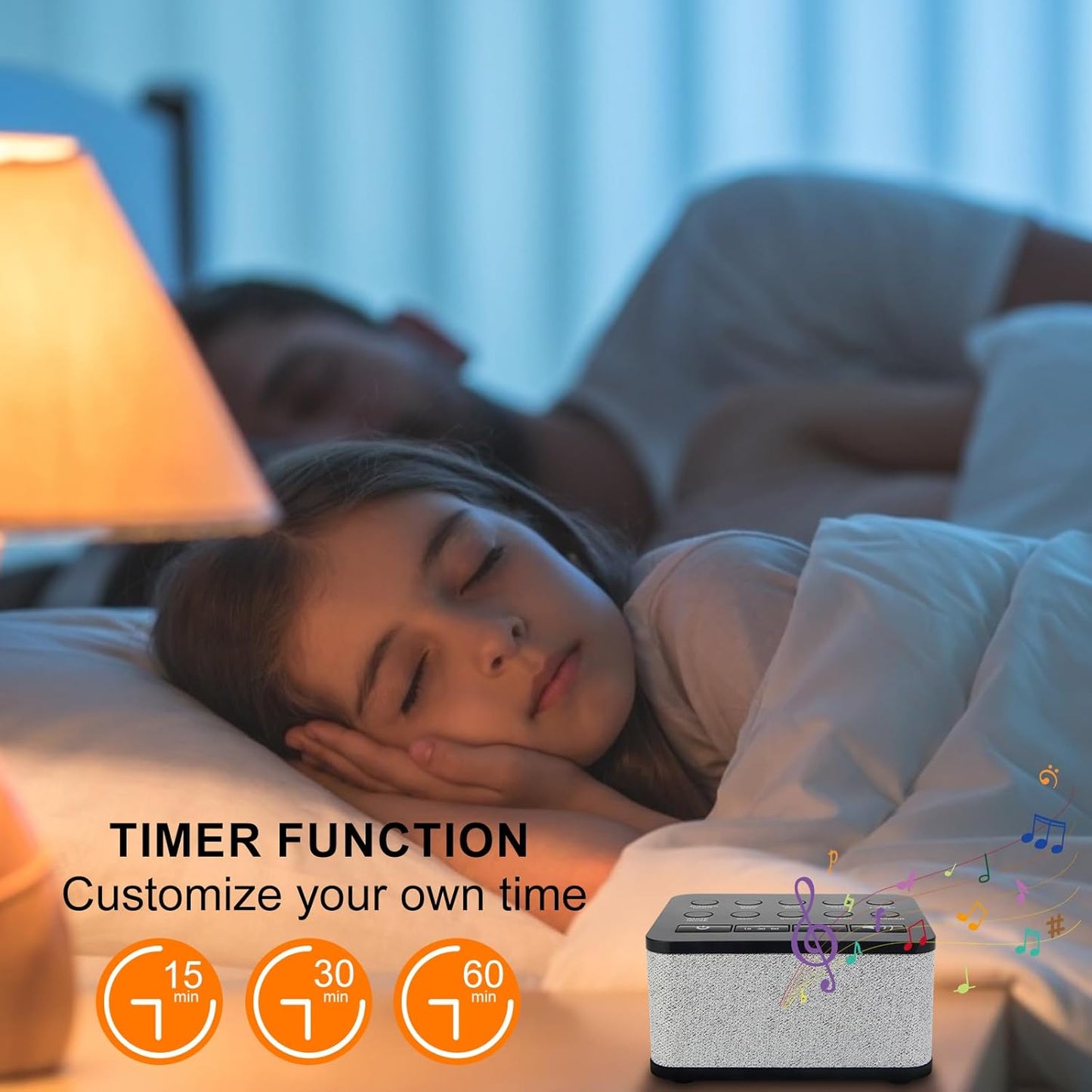 LUXSWAY White Noise Machine, Sleep Sound Machine with 10 Natural Soothing Sounds, Volume Control & 3 Timers Setting, Memory Function Sound Machine for Baby Kids Adults & Home Office Travel