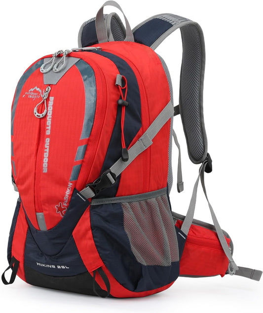 INOXTO Small Hiking Backpack with 2L Water Bladder and Waterproof Rain Cover, 25L Hydration Daypack for Travel, Cycling, Camping, Outdoor