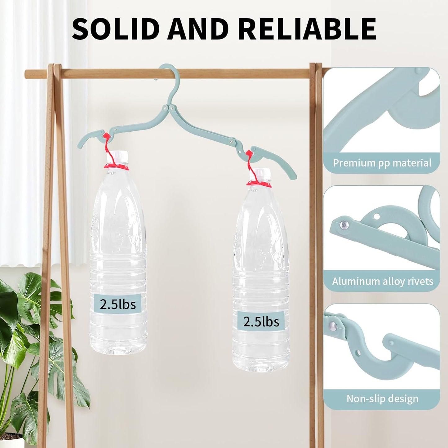 Foldable Travel Hangers,50Pcs Portable Clothes Hangers for Cruise, Suitcases, Closets | Lightweight Plastic Hanger Set for Hotels, Business Trips, Vacation (Pink/Beige/Green/Blue)