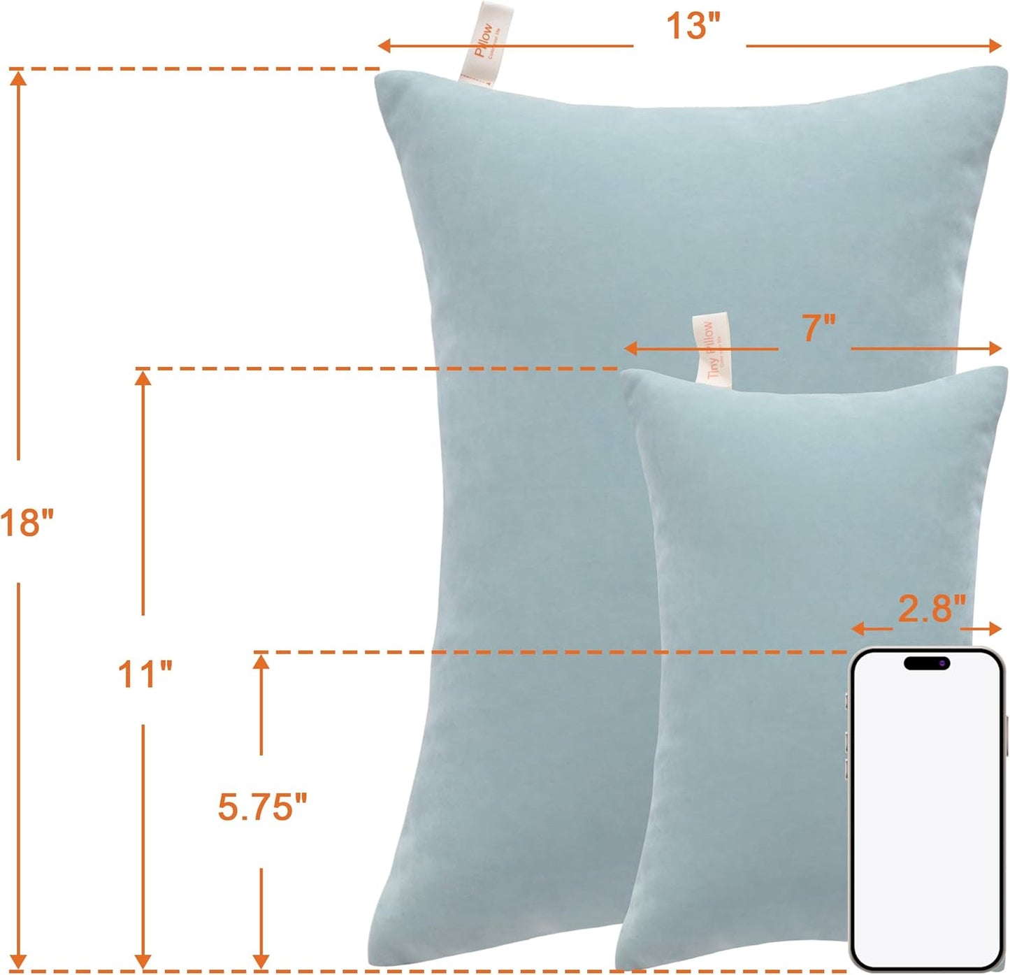 NTBAY Toddler Pillows, Down Alternative 13"x18" Pillows, Machine Washable - Soft and Breathable Travel Small Pillows for Sleeping, Ideal for Daycare, Crib, Cot, Sea Green