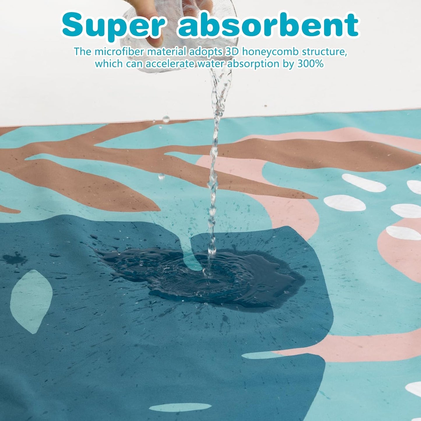 PY SUPER MODE 2 Pack Beach Towel - 75 x 35 inches Quick Dry Microfiber Beach Towels Oversized, Lightweight Soft and Absorbent Suitable for Swimming Pool Camping for Adults