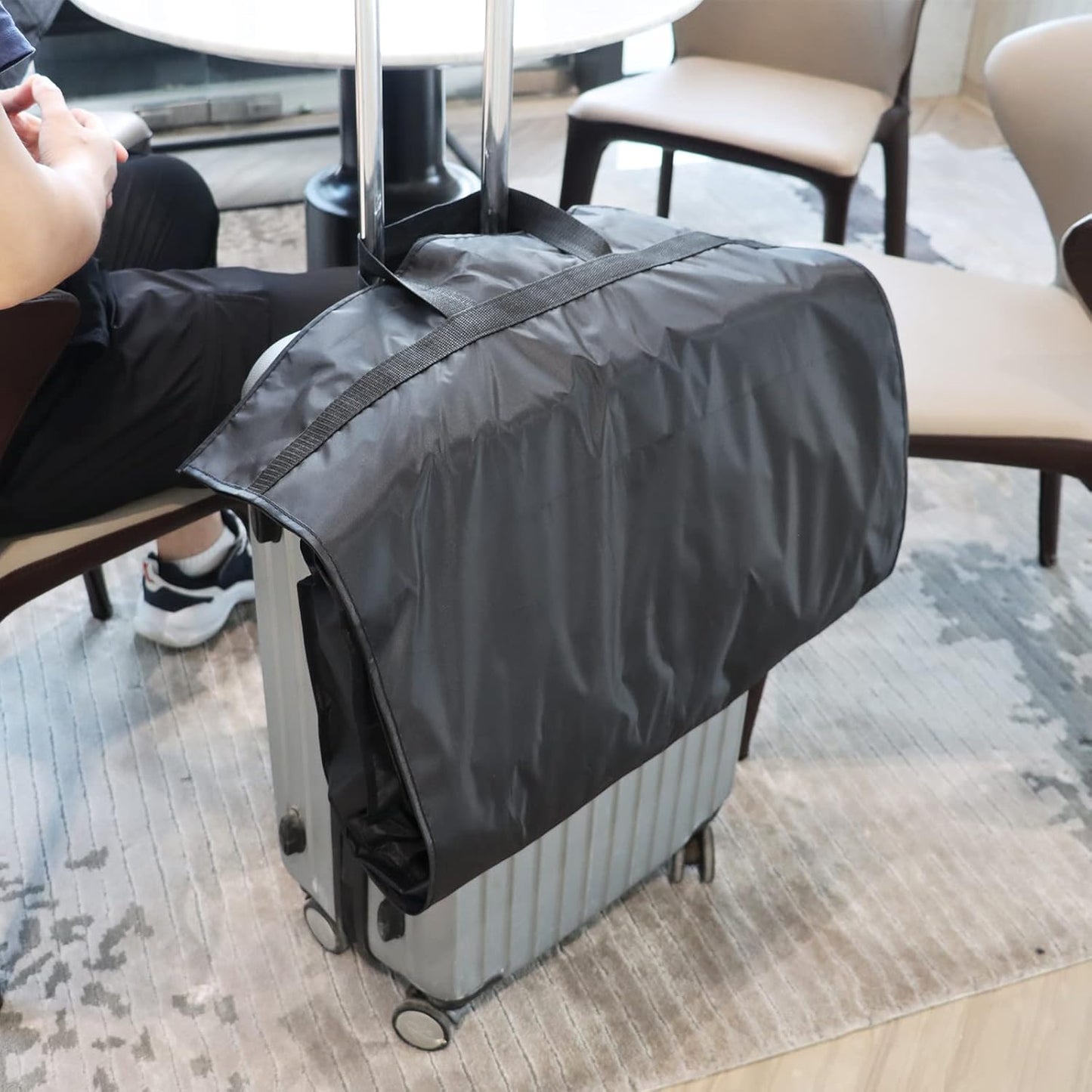 Univivi Garment Bags for Travel and Storage 43" Hanging Suit Bag Clear Suits Cover with Mesh Pockets for Coat, Shirt, Jackets, dresses