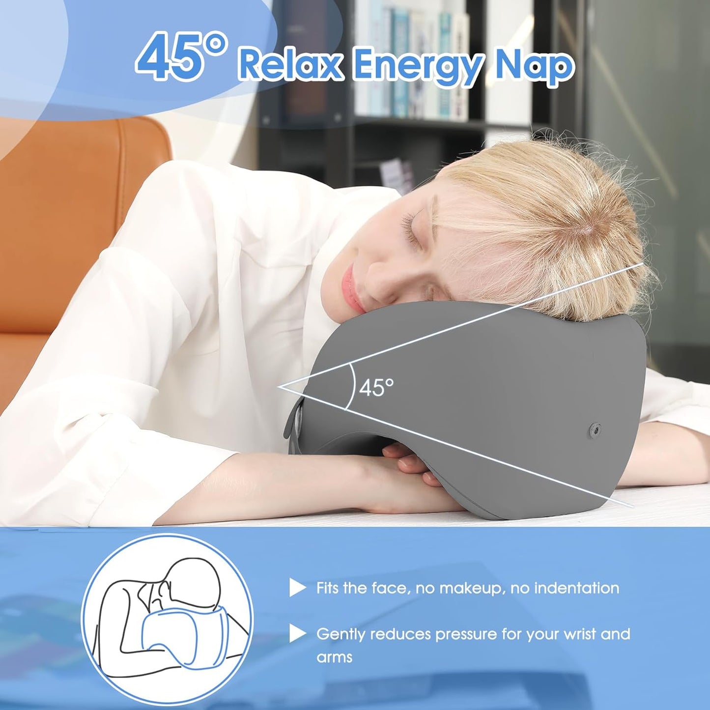 Travel Neck Pillow, Advanced Neck Support for International Flights, 3D Eye Masks, Ear Plugs and Storage Bag, Memory Foam Airplane Pillow for Travel, Sleep Rest, Trains, Road Trips