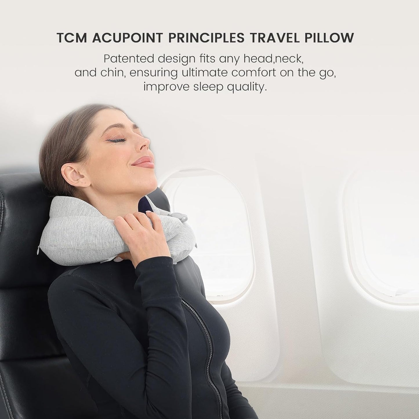 Inflatable Travel Pillow, Upgraded Travel Neck Pillow for Airplane Neck Support Sleeping - 3rd Generation, Double Comfort Plane Pillow - Portable Travel Essentials