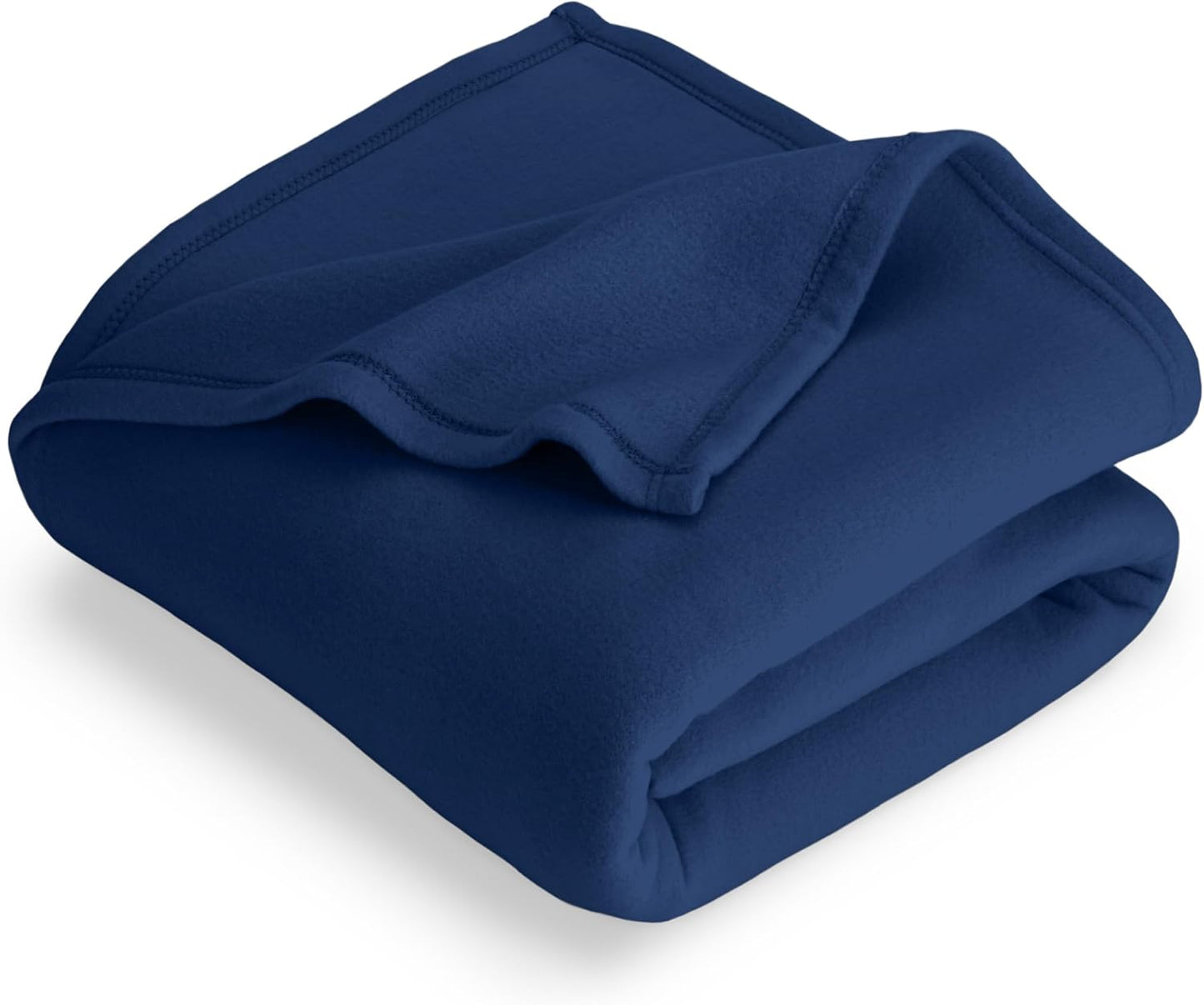 Bare Home Polar Fleece Blanket - King - Dark Blue - Warm & Cozy - Premium Fleece - Throw for Bed, Sofa, Camping, Travel and Cold Nights - Lightweight Blanket (King, Dark Blue)
