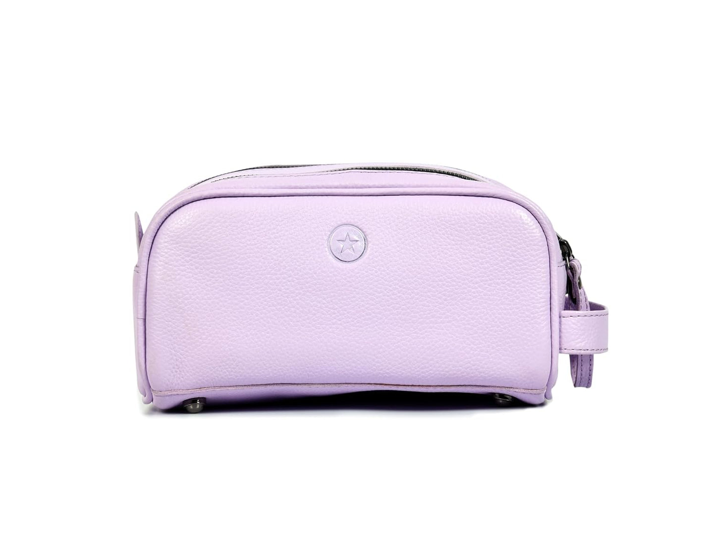 10" Premium Leather Toiletry Travel Pouch With Waterproof Lining | King-Size Handcrafted Vintage Dopp - Kit ~ Gift for Father's Day By Aaron Leather Goods