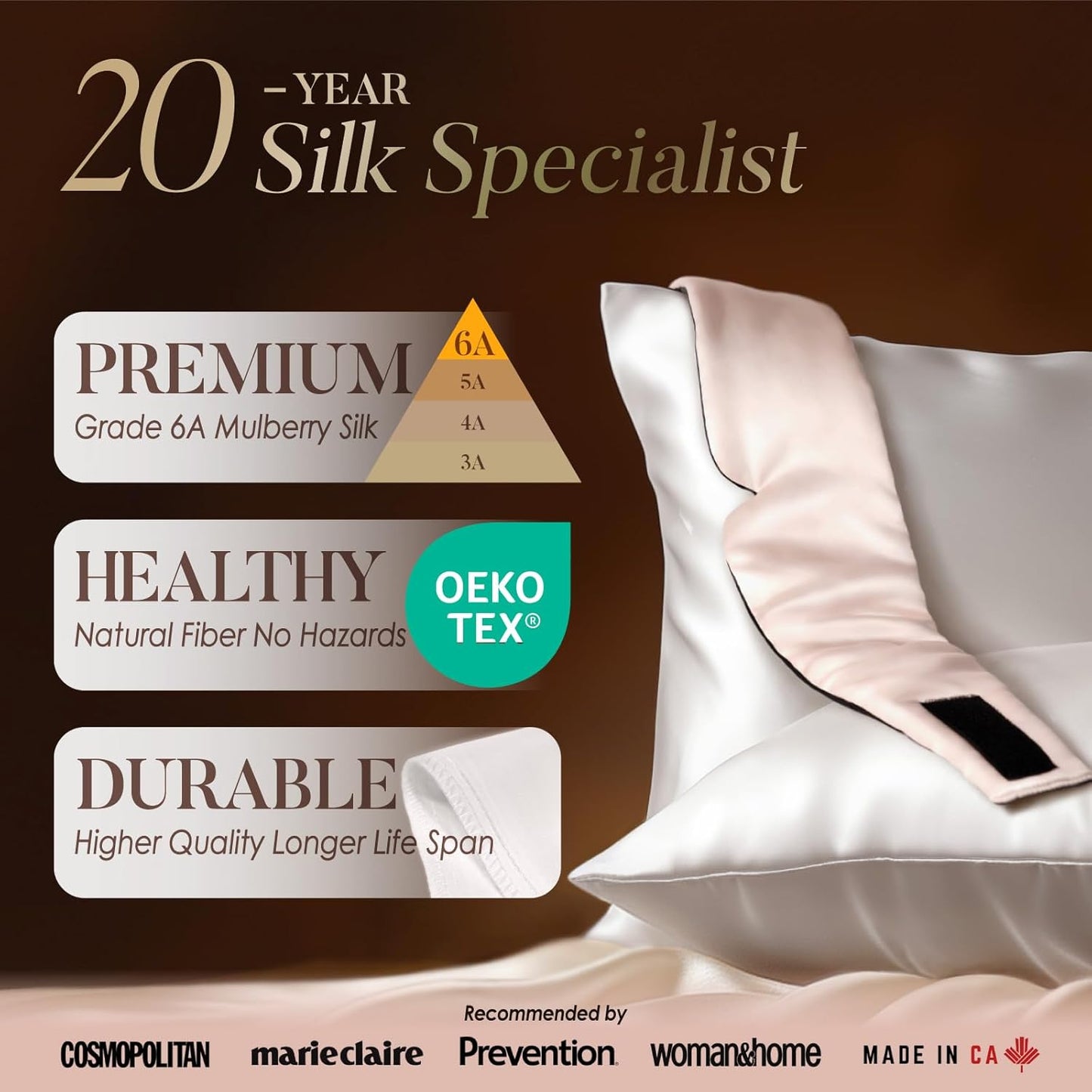 LULUSILK Reversible Mulberry Silk Sleep Mask for Women and Men, Adjustable Real Silk Eye Mask for Sleeping, Lavender and Black, Pack of 1