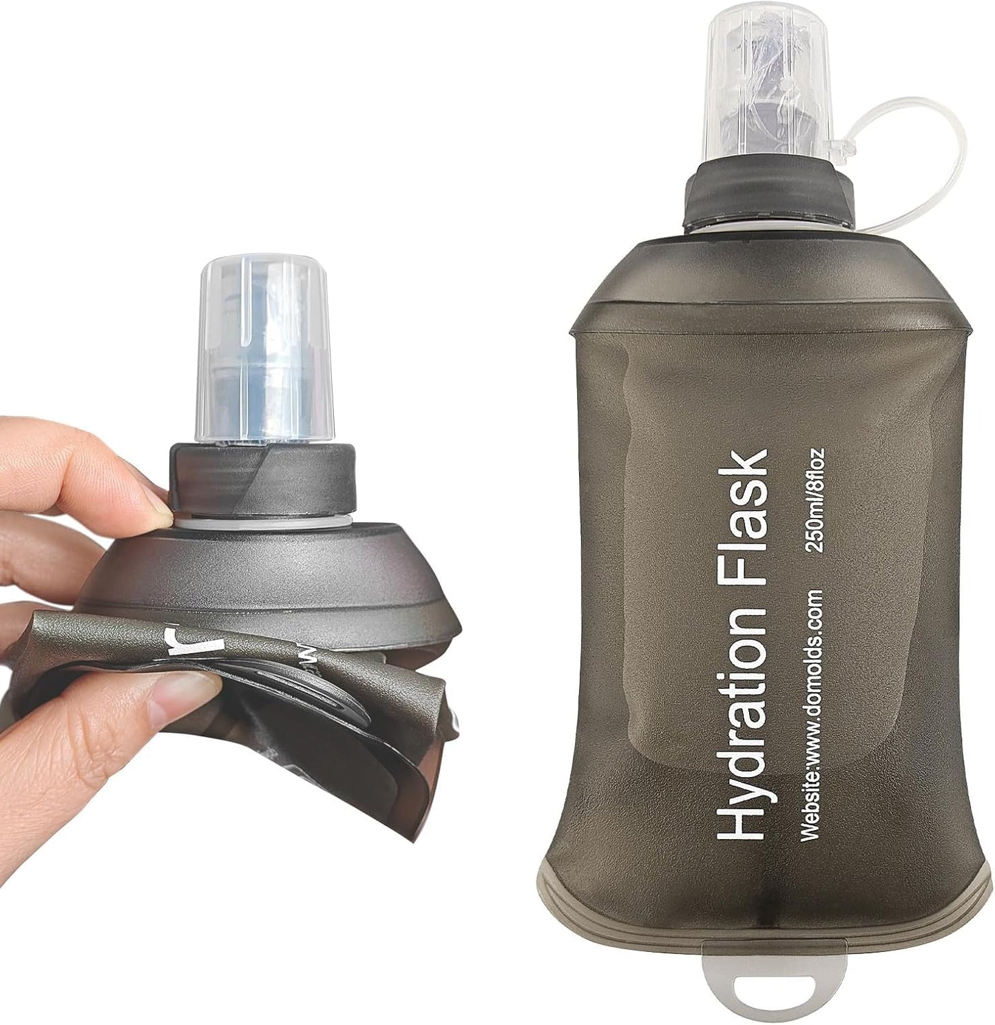 AXEN Soft Flask TPU Foldable Running Hydration Flask, Soft Collapsible Water Bottle for Hydration Pack Cycling Marathon Running Hiking