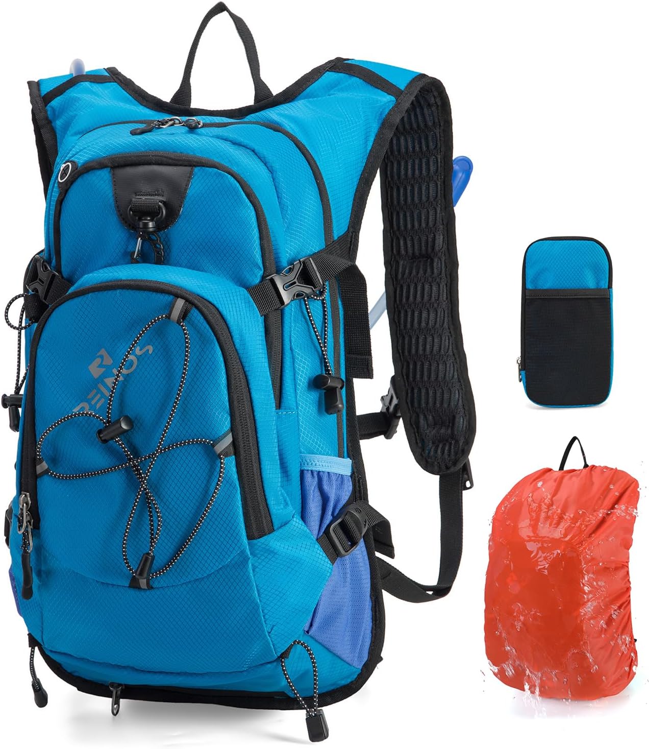 Hydration Backpack Pack with 2L Water Bladder 18L Hiking Backpack Women Men Lightweight Hydropack Insulated Daypack for Biking, Running, Festival