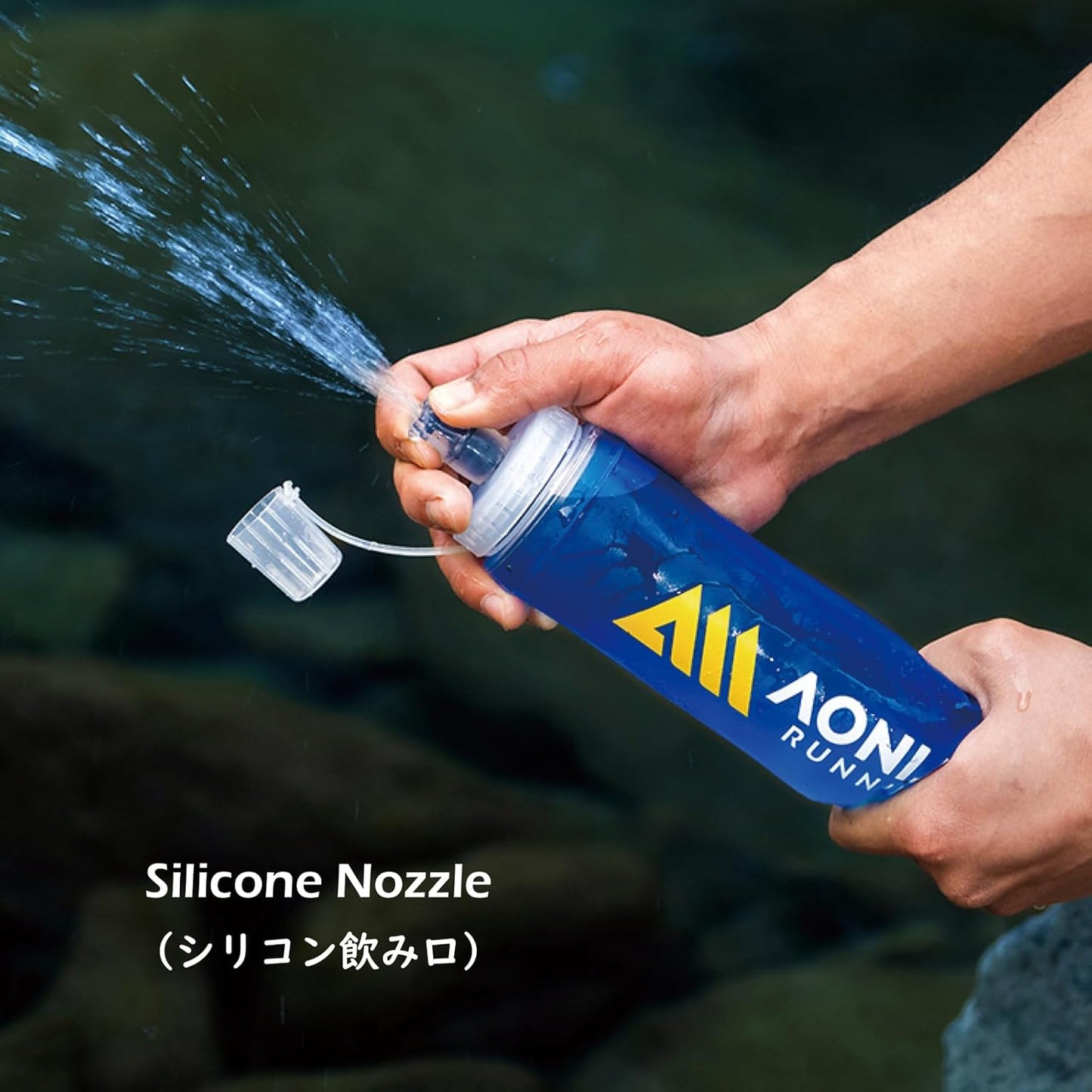 TRIWONDER Collapsible Flask Soft Folding Water Bottles - Large Mouth for Easy Filling - BPA-Free Hydration Bottle Ideal for Running Hiking Cycling Climbing (02# 500ml)