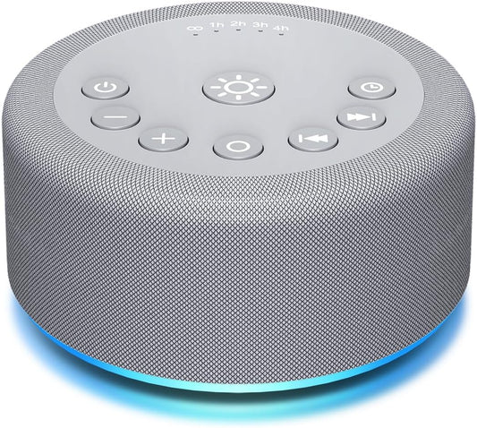 Sound Machine Night Light White Noise Machine 30 Non Looping Sounds 12 Lights 5 Timers 36 Adjustable Volume Memory Function Brown Noise Sleep Sounds Machine for Baby Kids Adult & Home Office Travel