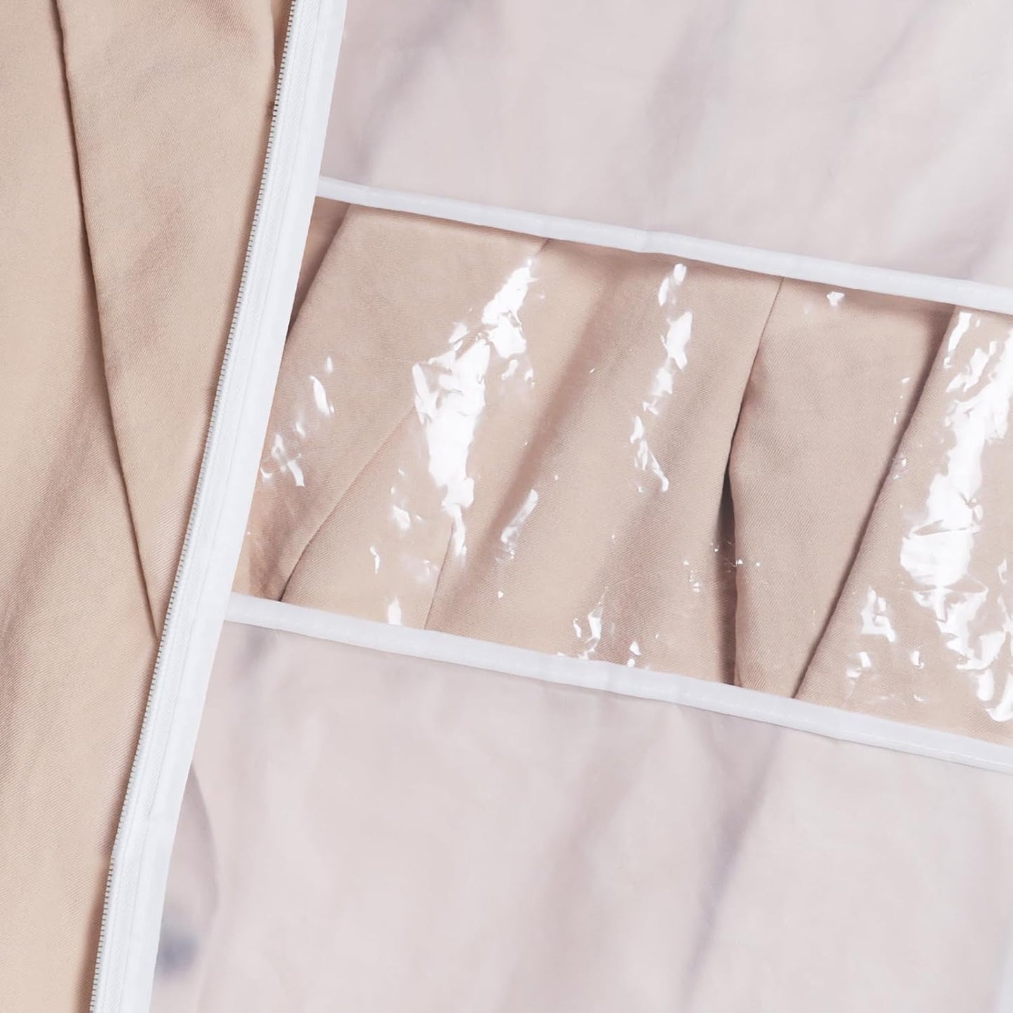 Zilink Clear Suit Coat Bags for Storage 50-inch Dress Bags for Hanging Clothes with 3" Gusset Suit Cover Bag for Coat, Dress Closet Storage