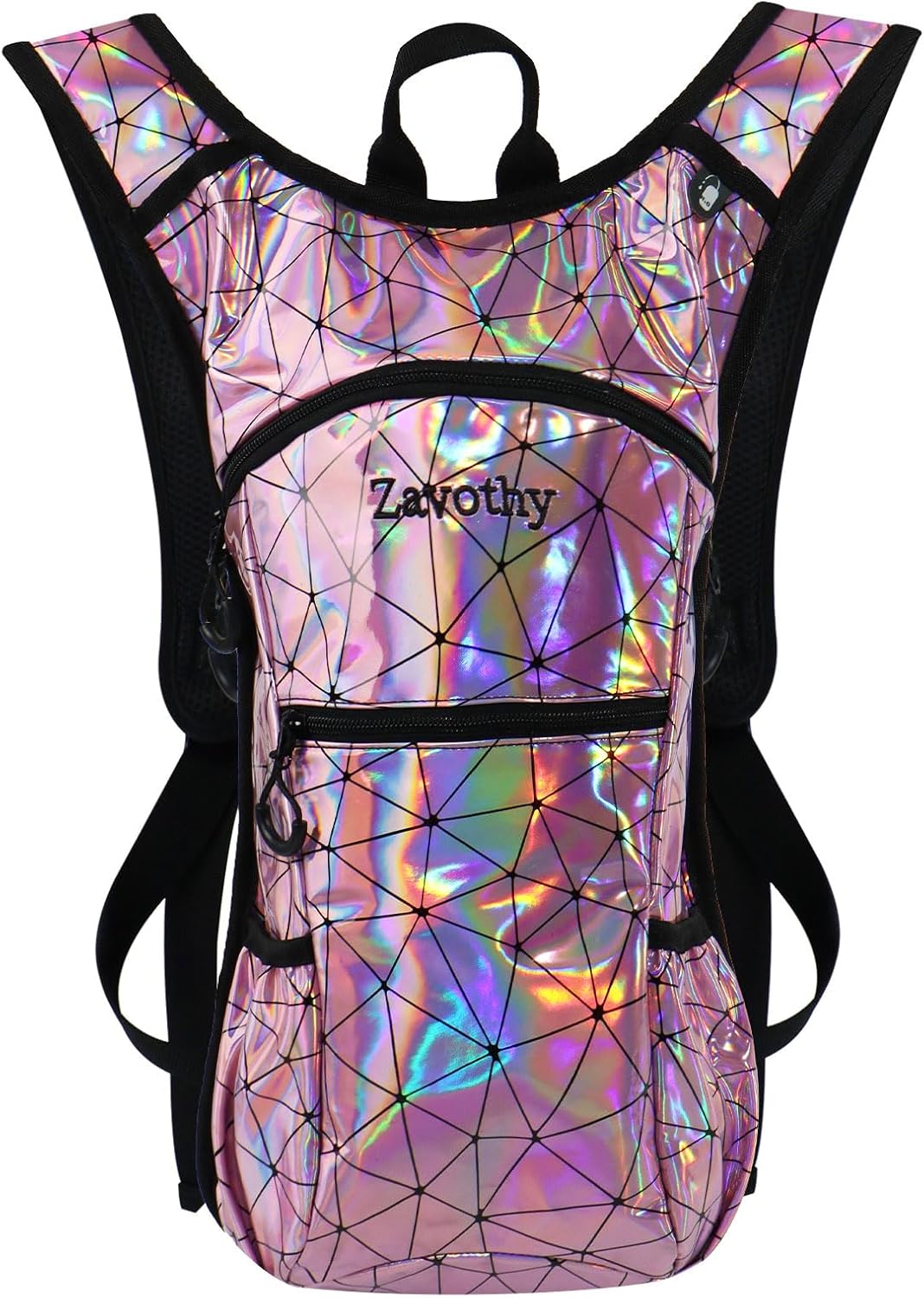 Reflective Hydration Backpack, Hydration Pack - Water Backpack with 2L/3L Hydration Bladder, Essential for Festivals - Rave Hydration Pack for Hiking, Running, Cycling, and Festivals