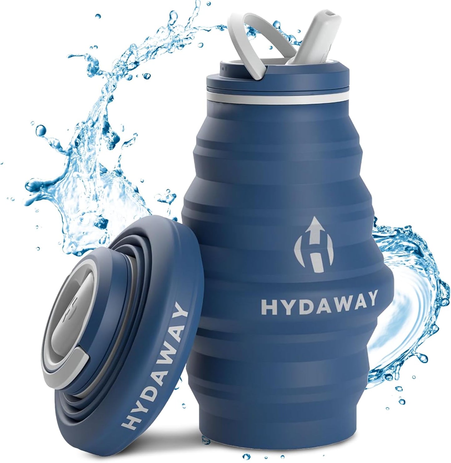 HYDAWAY 17oz Collapsible Water Bottle - BPA-Free, Leakproof, Lightweight, and Space-Saving - Perfect for Travel, Hiking, and Everyday Hydration
