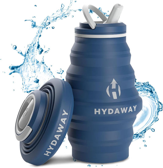HYDAWAY 17oz Collapsible Water Bottle - BPA-Free, Leakproof, Lightweight, and Space-Saving - Perfect for Travel, Hiking, and Everyday Hydration