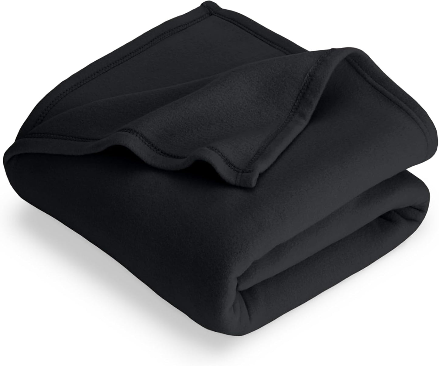 Bare Home Polar Fleece Blanket - Throw - Black - Warm & Cozy - Premium Fleece - Blanket for Bed, Sofa, Camping, Travel and Cold Nights - Lightweight (Throw, Black)