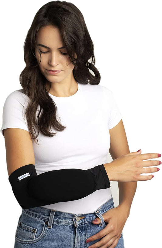 Arm Pillow, Portable Travel Memory Foam Pillow, Ultra Slim and Comfortable (Black)