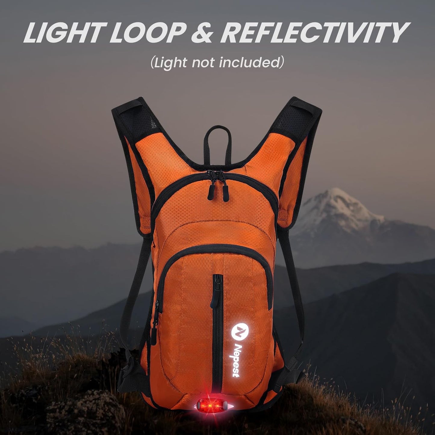 Nepest Hydration Pack Backpack for Women & Men, Lightweight Water Backpack with 2L Water Bladder for Hiking Cycling Running Biking