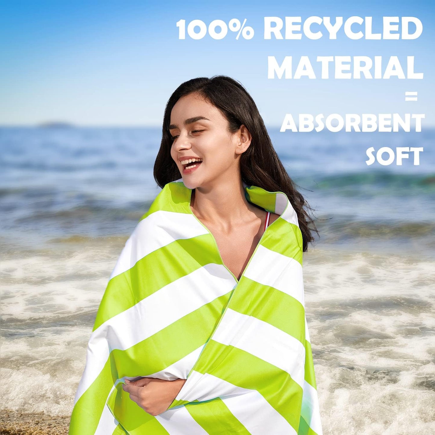 Your Choice Microfiber Quick Dry Sand-Free Beach Towel for Adults & Kids (67x35 Inch, 60x30 Inch) - Oversized, Compact, Lightweight, Absorben