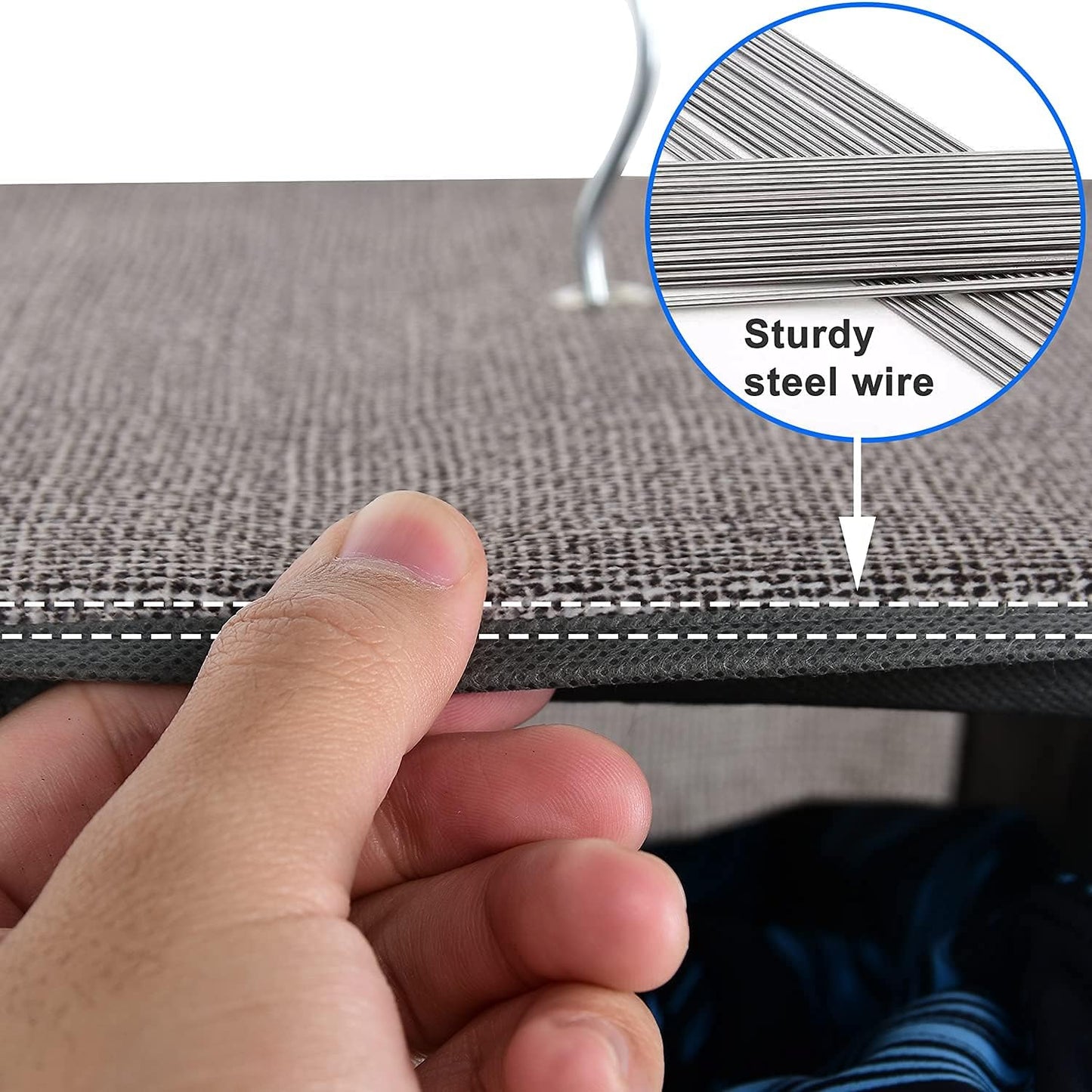 coastal rose Hanging Shoe Organizer for Closet, 20 Sections Hanging Closet Organizer and Storage Shelves, Space Saving Shoe Rack for Closet, Grey, 12''W×12''Dx 50''H