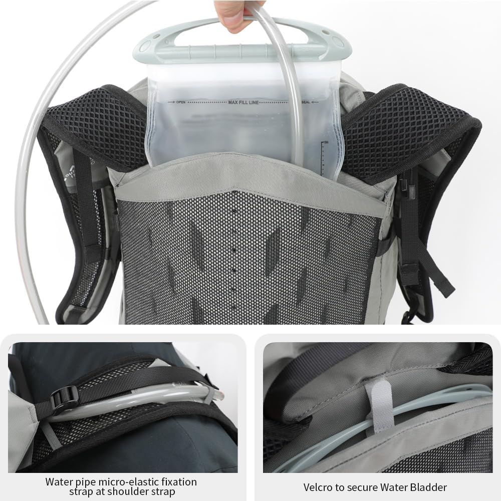 Hiking Hydration Backpack with 3l Water Bladder for Women and Men 25L Water Backpack for Hiking, Cycling, Climbing, Camping