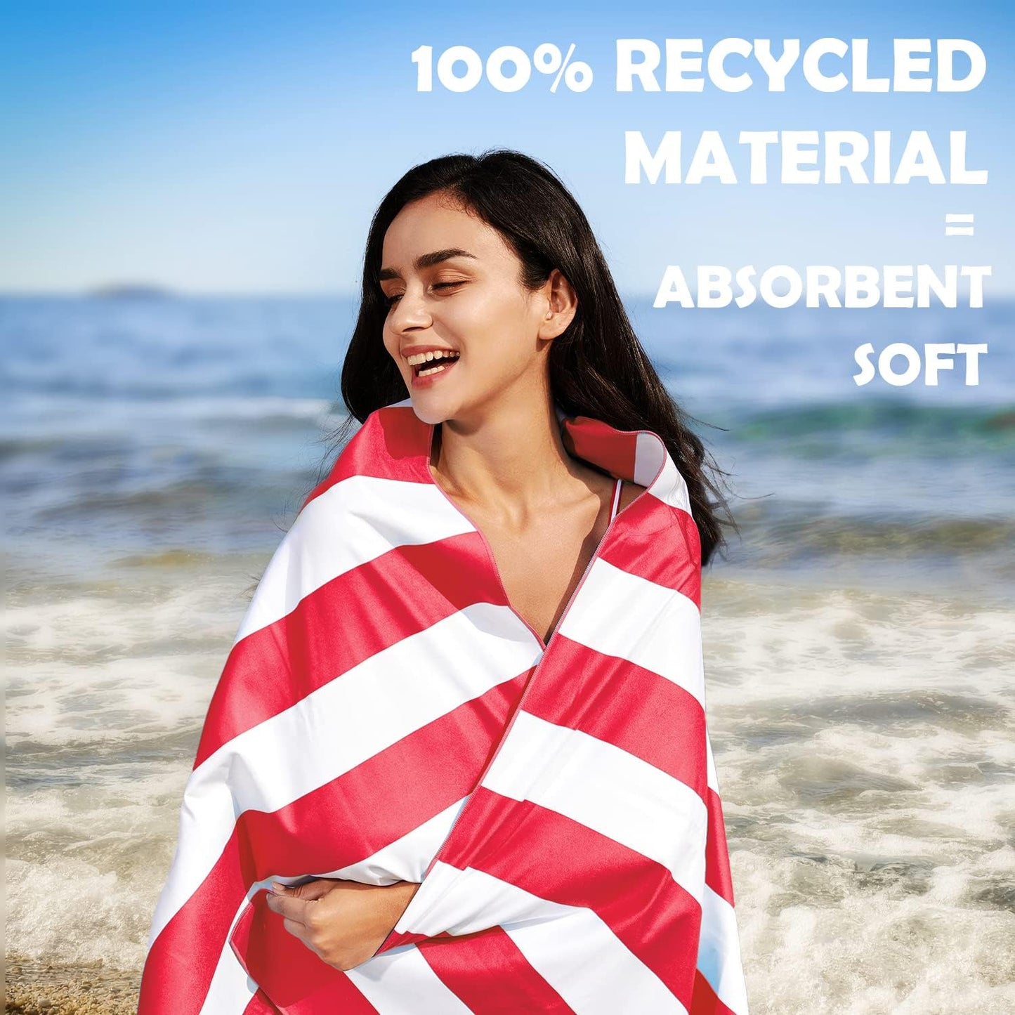 Your Choice Microfiber Quick Dry Sand-Free Beach Towel for Adults & Kids (67x35 Inch, 60x30 Inch) - Oversized, Compact, Lightweight, Absorben