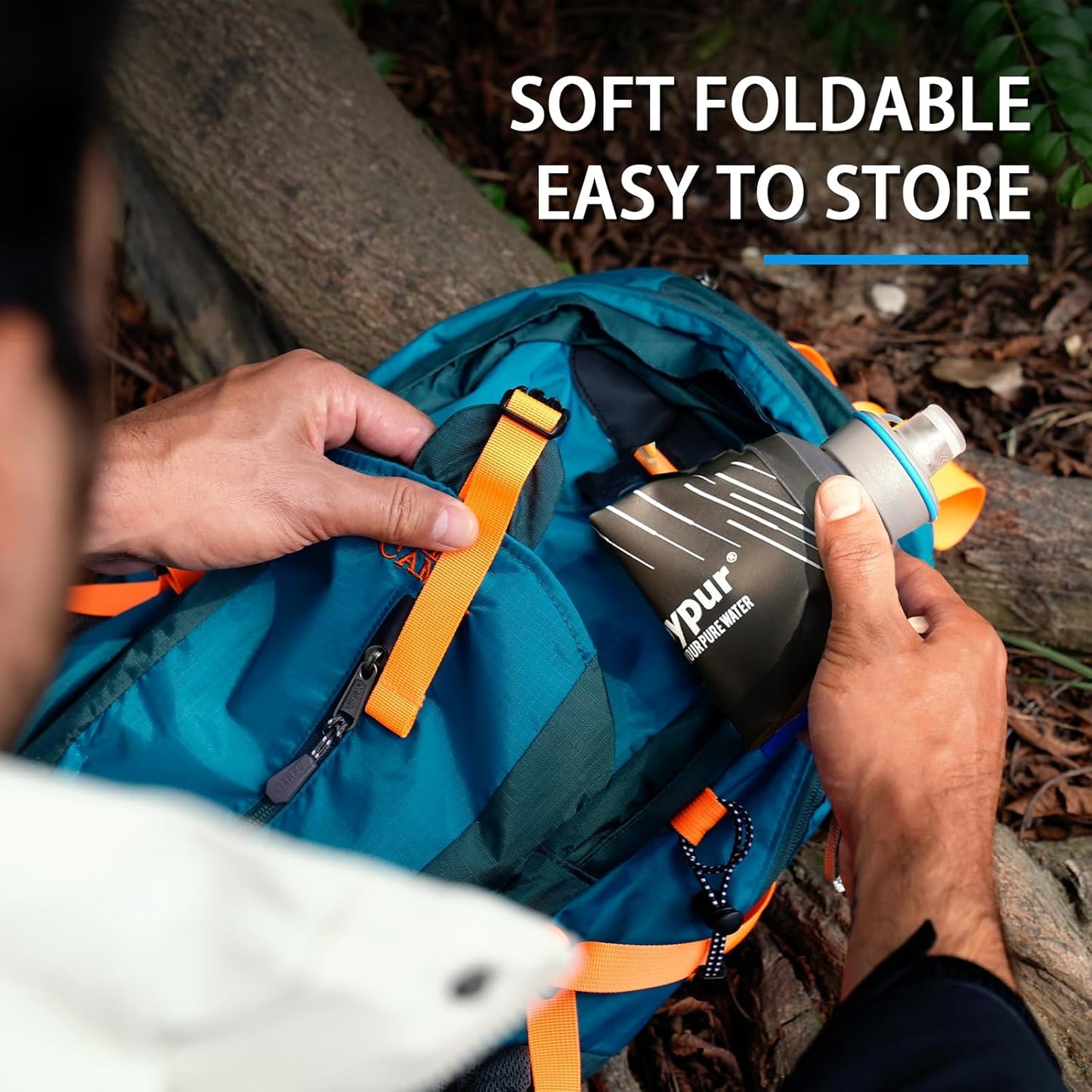 Water Filter Bottle Survival - 650/1000/2000ml Collapsible Water Bottle with NSF/FDA Certification with Filter Squeeze Water Filter Bottle Portable Water Filter Hiking Backpacking Camping