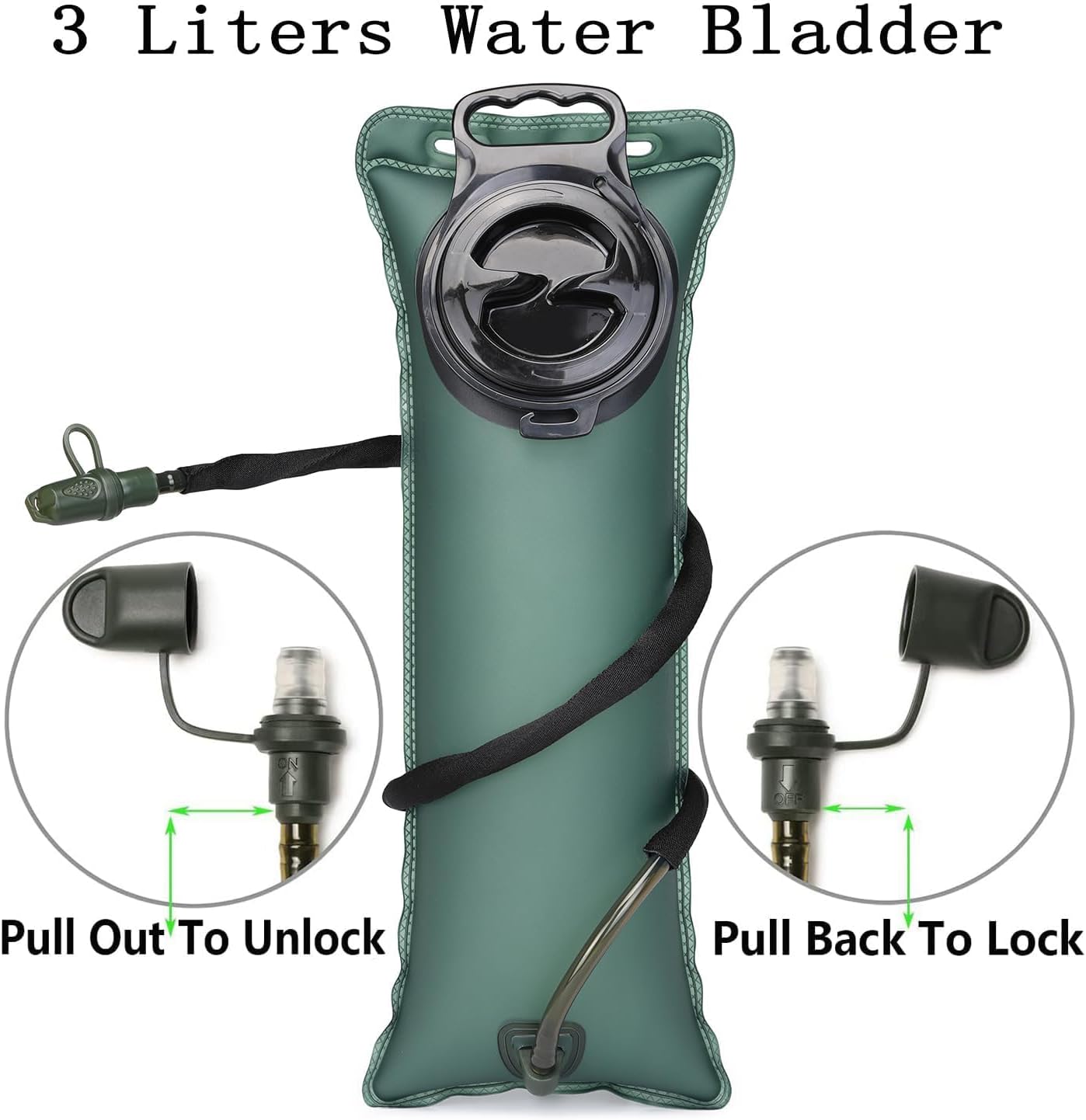 ATBP Running Hydration Vest Pack Thermal Insulation 3L TPU Water Bladder Tactical Backpack Bag for Cycling Hiking Daypack Men & Women