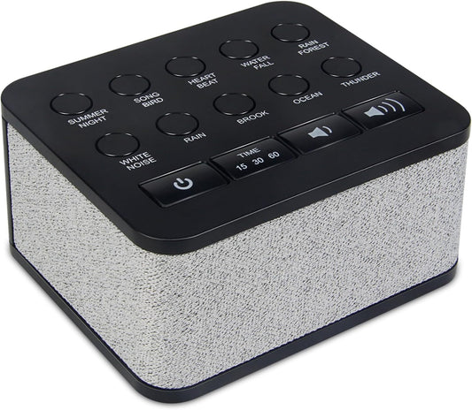 LUXSWAY White Noise Machine, Sleep Sound Machine with 10 Natural Soothing Sounds, Volume Control & 3 Timers Setting, Memory Function Sound Machine for Baby Kids Adults & Home Office Travel