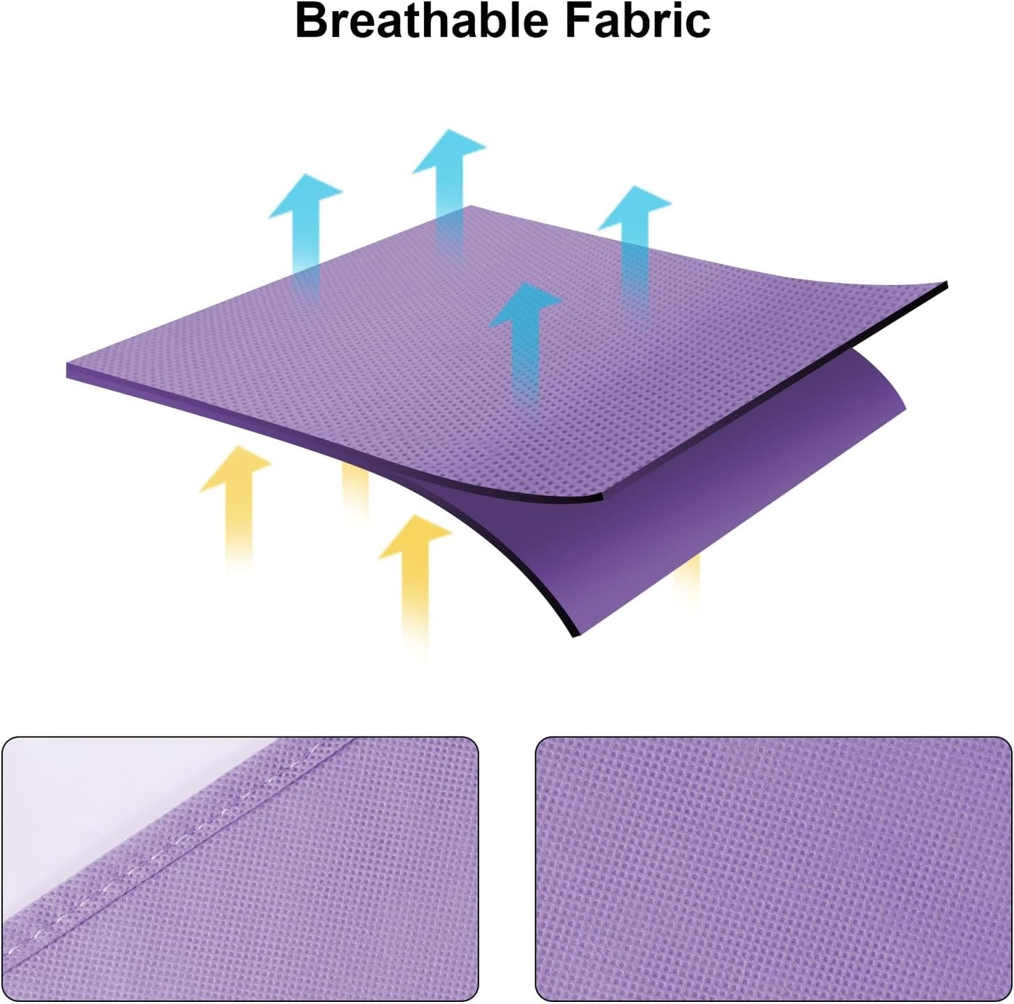 Syeeiex 40" Suit Bag, Set of 8 Garment Bags for Hanging Clothes, Suit Bags for Closet Storage, Garment Bags for Suits, T-shirts, Jackets, Coats, Business Wear(Purple)