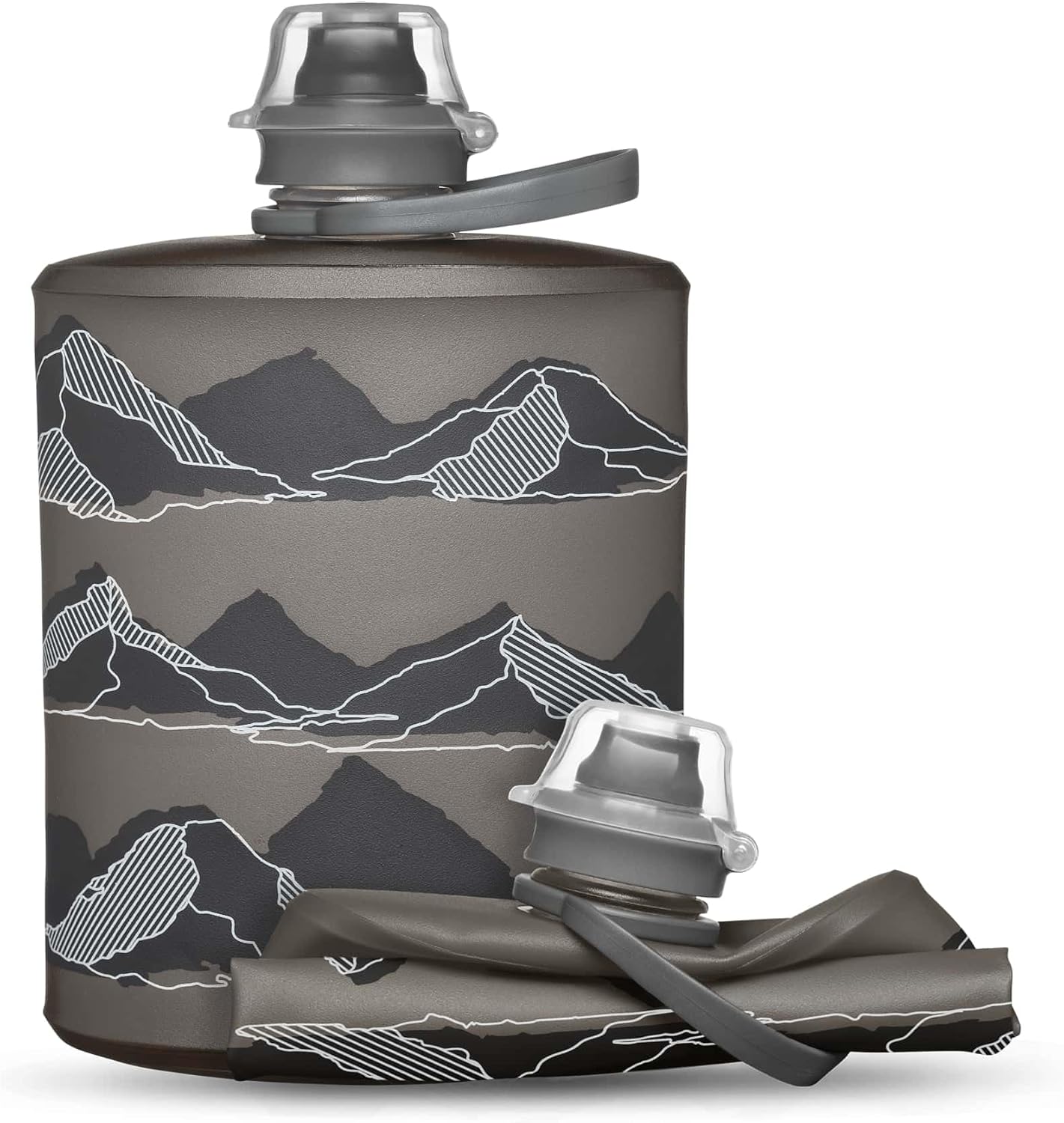 HydraPak Stow - Collapsible Backpacking Water Bottle (350ml, 500ml, 1L) - BPA Free, Ultra Light, Spill-Proof Twist Cap