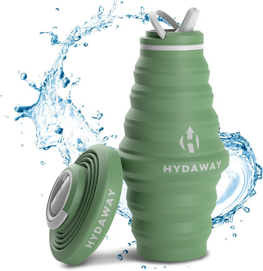 HYDAWAY 25oz Collapsible Water Bottle - BPA-Free, Leakproof, Lightweight, and Space-Saving - Perfect for Hiking, Travel, and All-Day Hydration