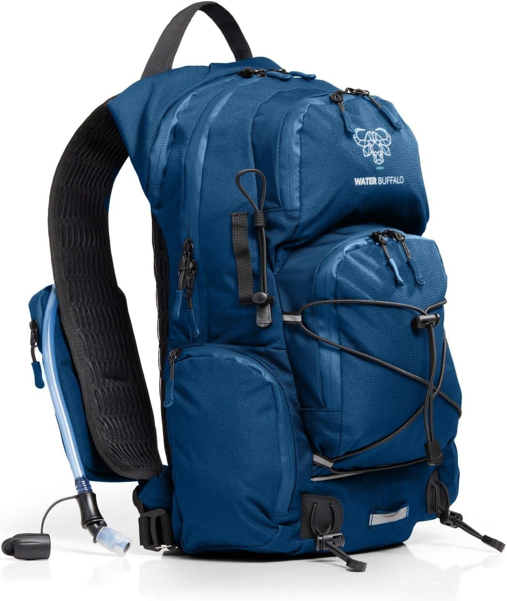 Water Buffalo Hydration Backpack - Sherpa 22L Hiking Backpack with Water Bladder - Water Backpack for Hiking with Waterproof Zippers, Phone & Pole Holders
