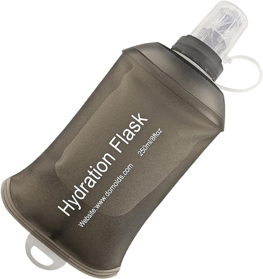 AXEN Soft Flask TPU Foldable Running Hydration Flask, Soft Collapsible Water Bottle for Hydration Pack Cycling Marathon Running Hiking