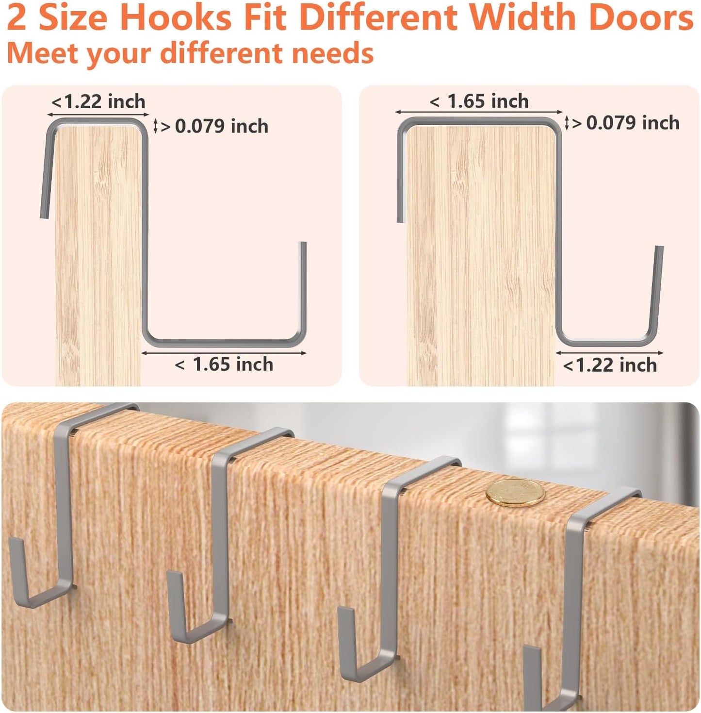 FENTEC 40 Large Pockets Over The Door Shoe Organizer, Mesh Hanging Shoe Organizer Shoe Rack for Closet Mesh Closet Shoe Holder, Over Door Organizer, Shoe Organizer for Wall, Grey, 1 Pack