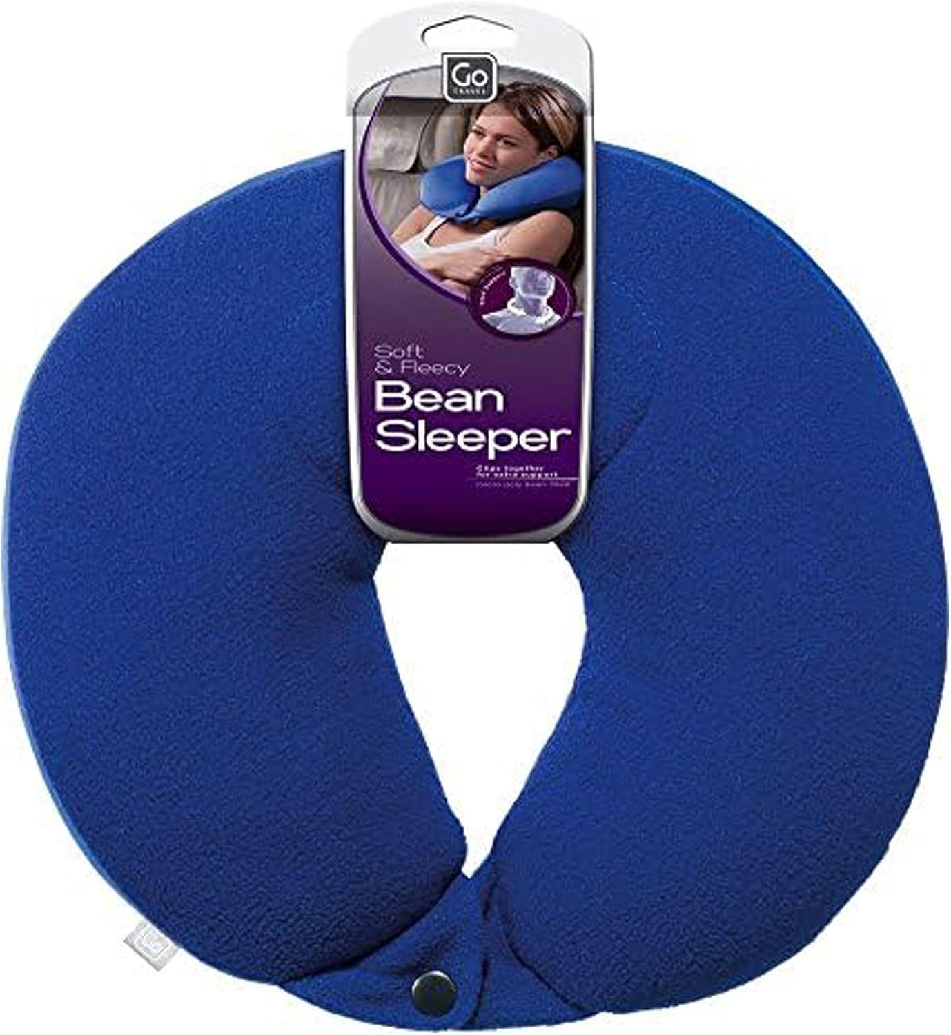 Classic Bean Sleeper, Comfortable Travel Pillow Filled with Micro Polybeans, Neck Pillow for Uninterrupted Sleep, Ideal for Airplane, Bus, Car, and Train, Travel Essentials, Assorted Colors