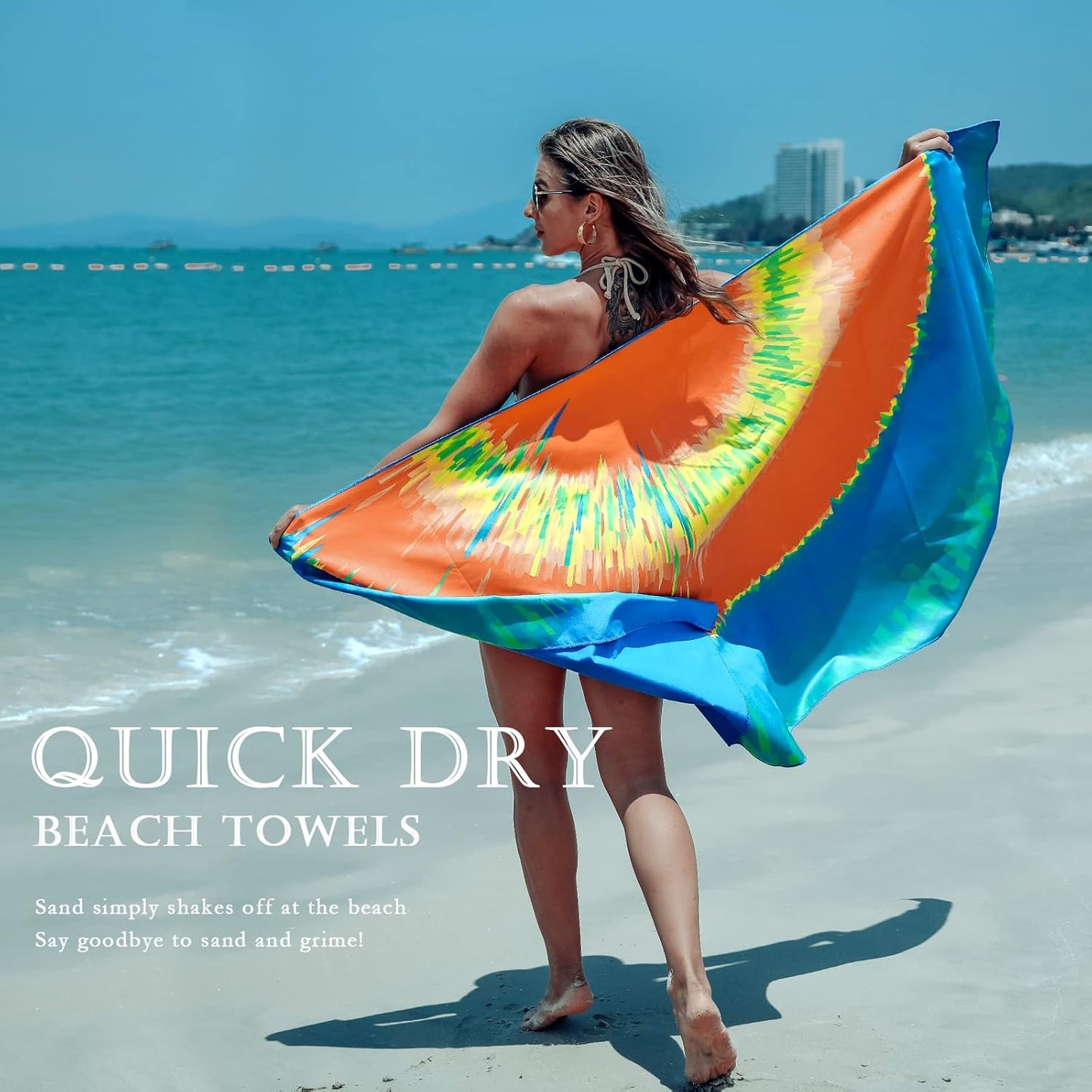 Your Choice Microfiber Quick Dry Sand-Free Beach Towel for Adults & Kids (67x35 Inch, 60x30 Inch) - Oversized, Compact, Lightweight, Absorben