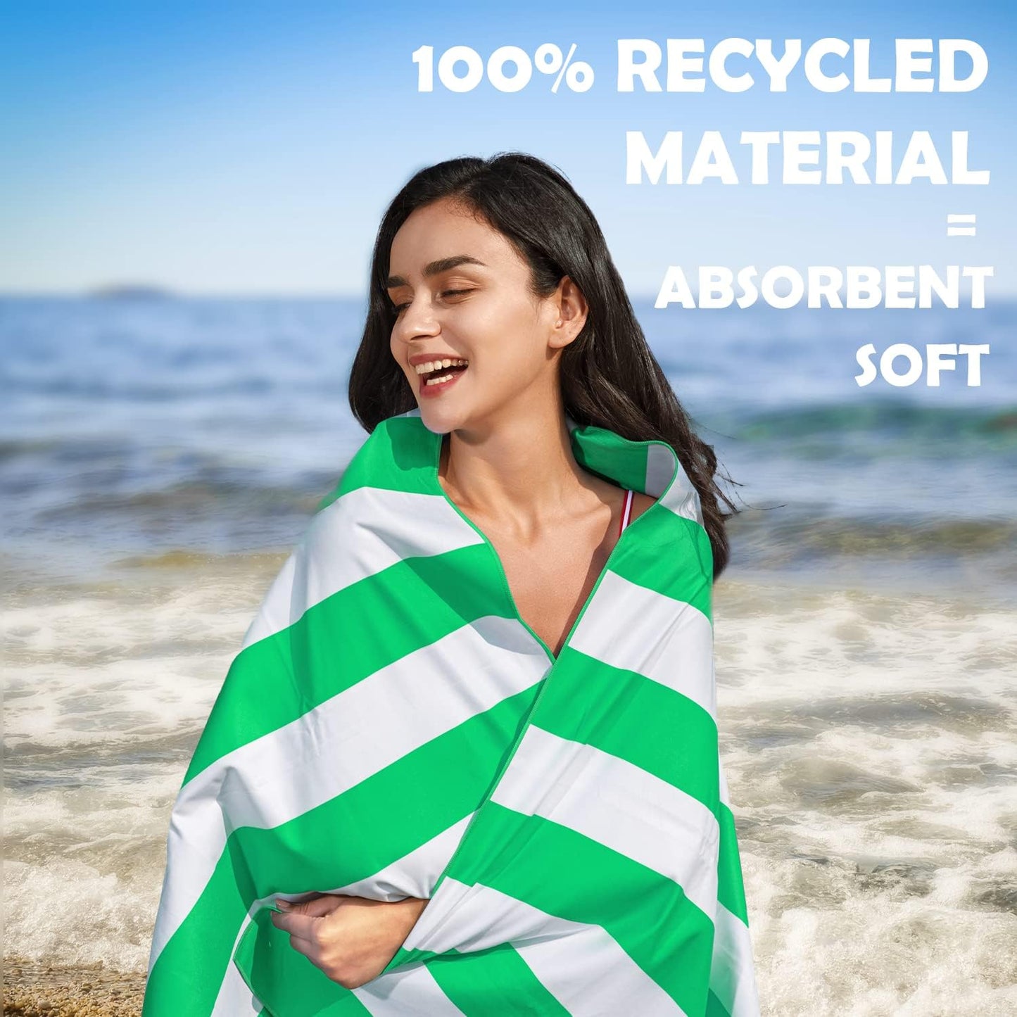 Your Choice Microfiber Quick Dry Sand-Free Beach Towel for Adults & Kids (67x35 Inch, 60x30 Inch) - Oversized, Compact, Lightweight, Absorben