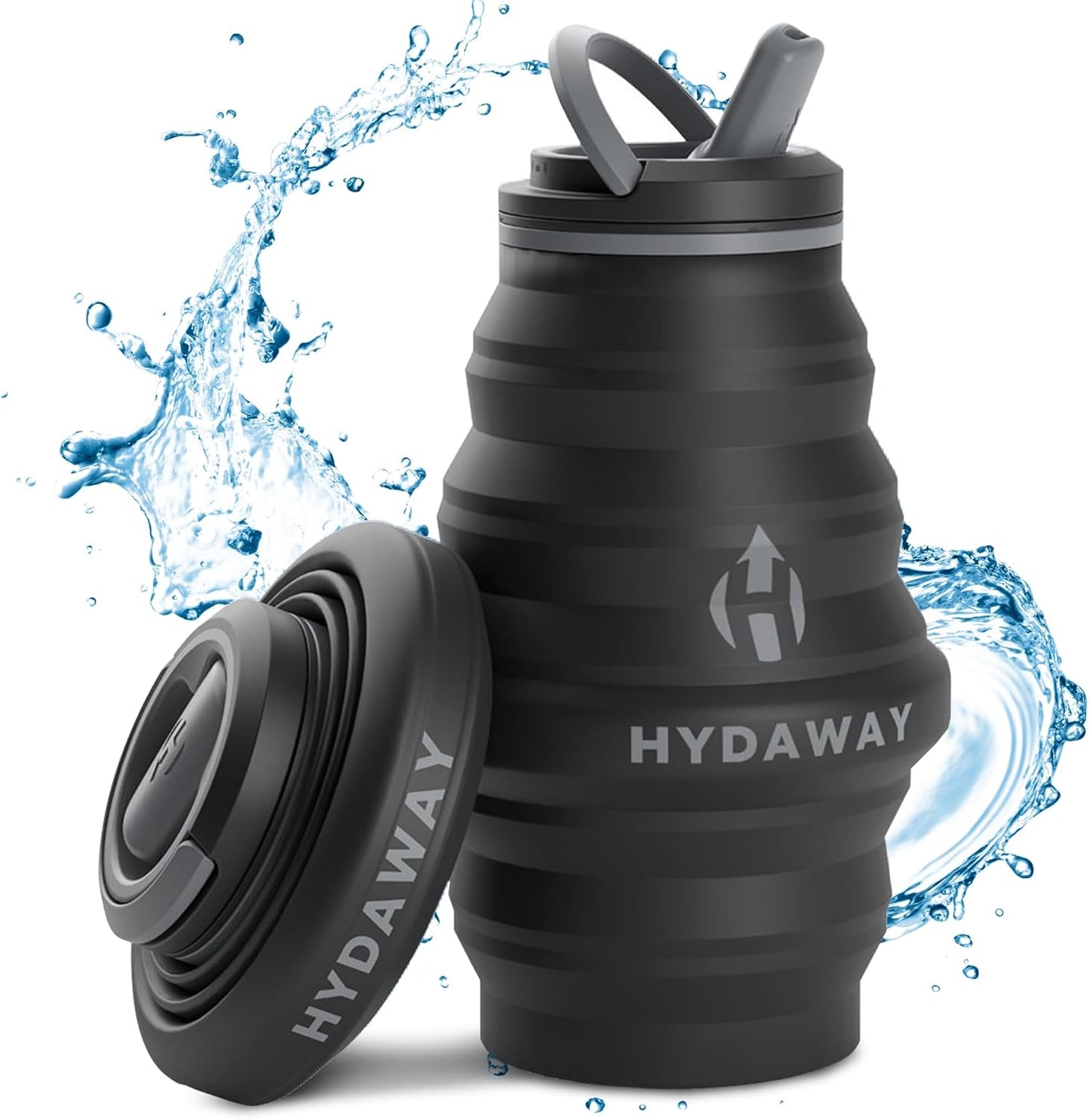 HYDAWAY 17oz Collapsible Water Bottle - BPA-Free, Leakproof, Lightweight, and Space-Saving - Perfect for Travel, Hiking, and Everyday Hydration