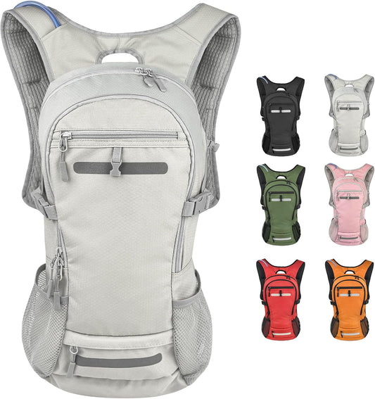 Zavothy 18L Hydration Backpack with 3L Water Bladder – Waterproof Hiking Pack with Insulated Bladder Compartment, Hidden Helmet Holder & Rain Cover – for Running, Cycling, and Camping
